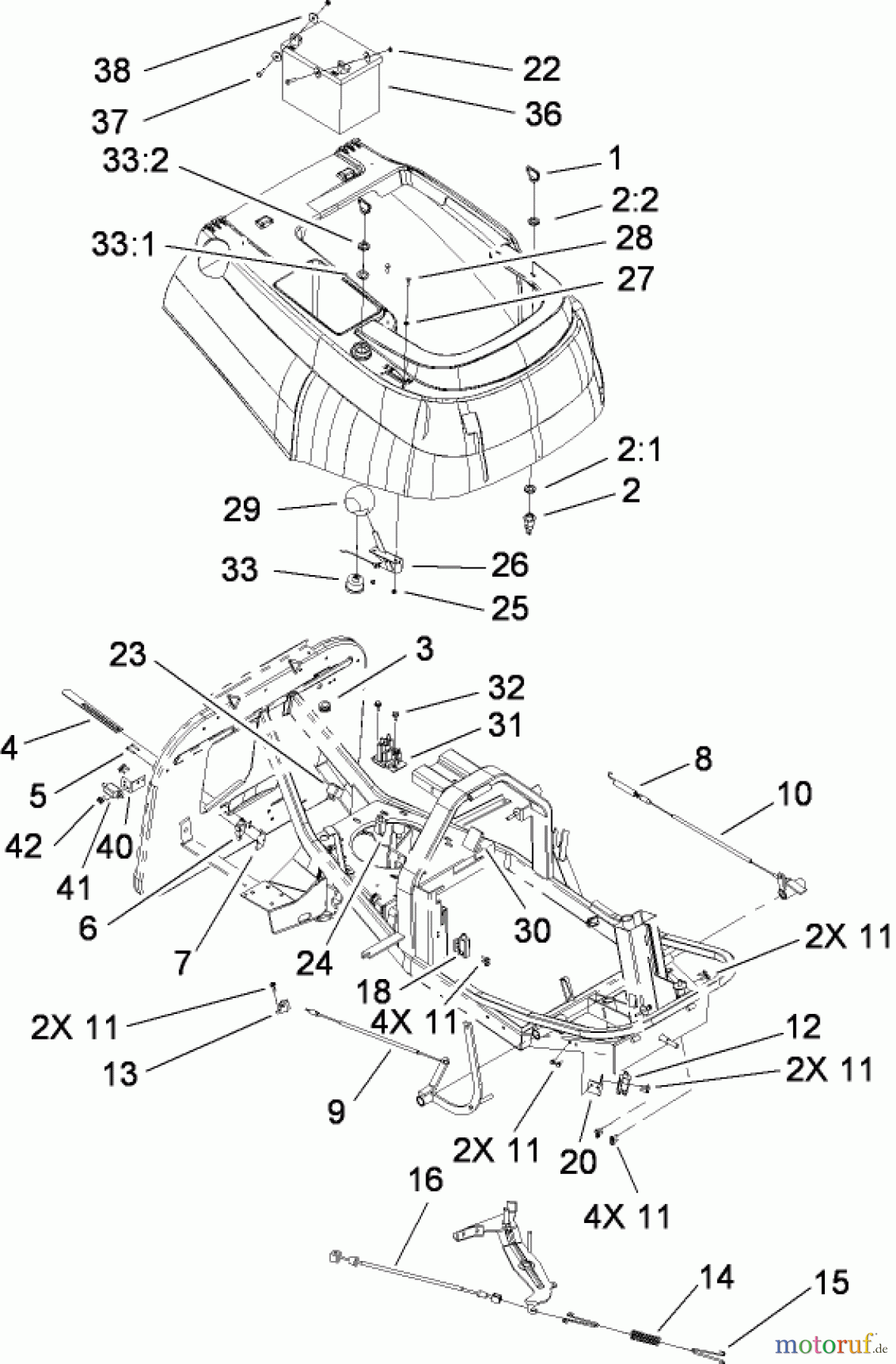 Toro Neu Mowers, Rear-Engine Rider 70185 (G132) - Toro G132 Rear-Engine Riding Mower, 2010 (310000001-310999999) ELECTRICAL ASSEMBLY