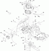 Toro 70186 (H132) - H132 Rear-Engine Riding Mower, 2010 (310000001-310999999) Ersatzteile ENGINE AND FUEL TANK ASSEMBLY