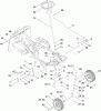Toro 70186 (H132) - H132 Rear-Engine Riding Mower, 2010 (310000001-310999999) Ersatzteile FRONT AXLE AND STEERING ASSEMBLY