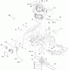 Toro 70186 (H132) - H132 Rear-Engine Riding Mower, 2011 (311000001-311999999) Ersatzteile ENGINE AND FUEL TANK ASSEMBLY