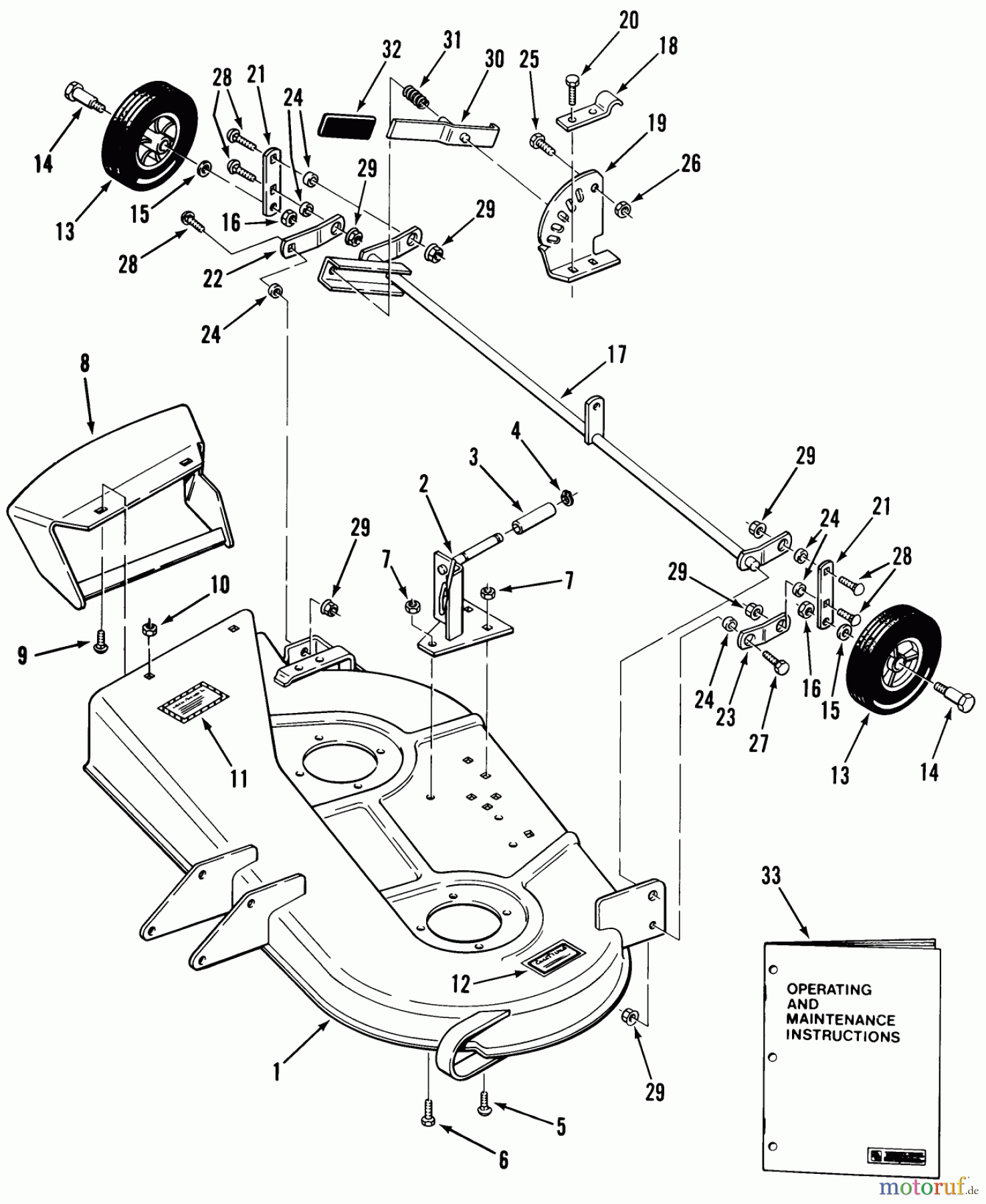 Toro Neu Mowers, Rear-Engine Rider A3-083201 (RR-832) - Toro RR-832 5-Speed Rear Engine Rider, 1982 32 IN/81 CM MOWER DECK-8 HP RIDER
