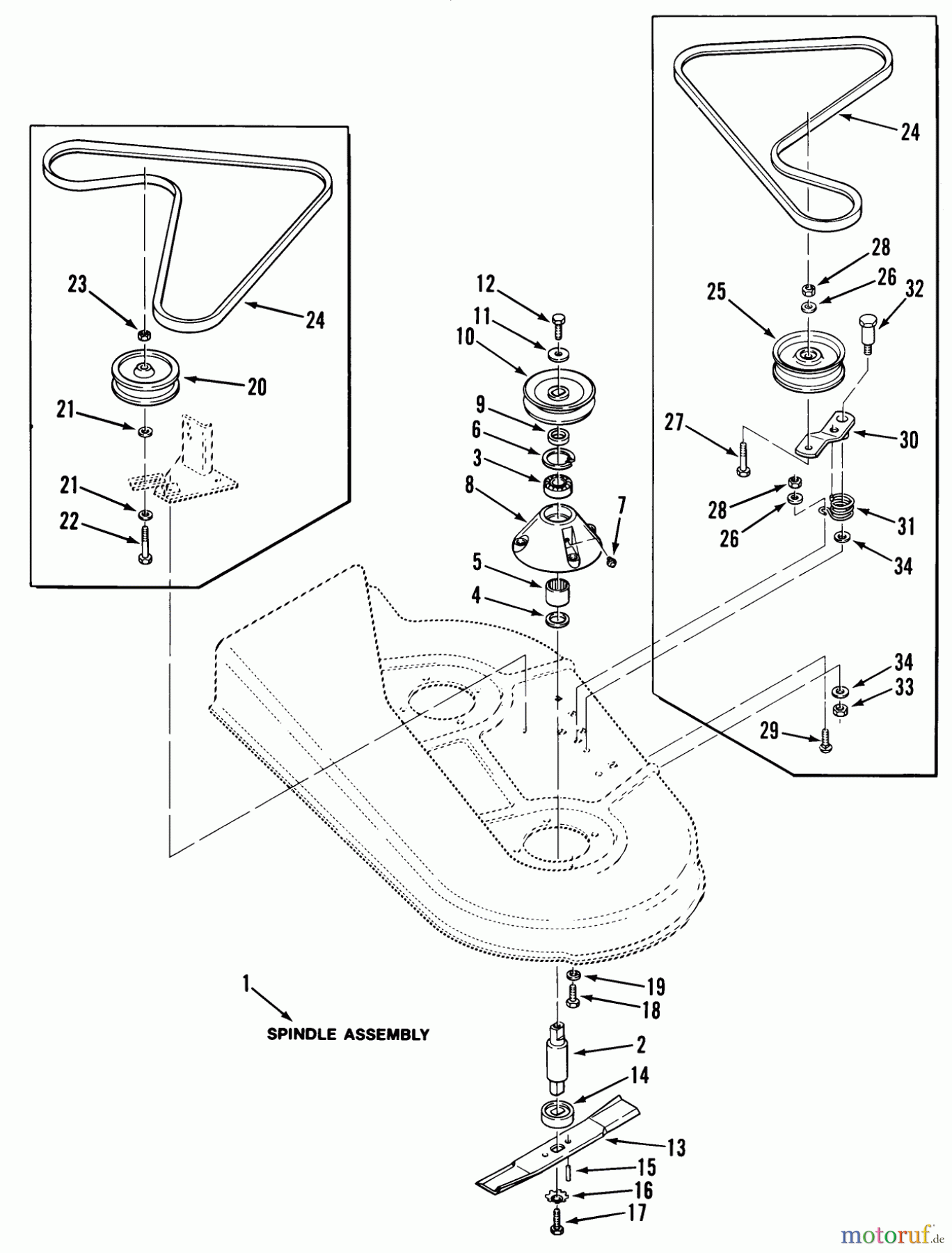 Toro Neu Mowers, Rear-Engine Rider A3-083201 (RR-832) - Toro RR-832 5-Speed Rear Engine Rider, 1982 32 IN/81 CM SPINDLES-5 & 8 HP RIDERS