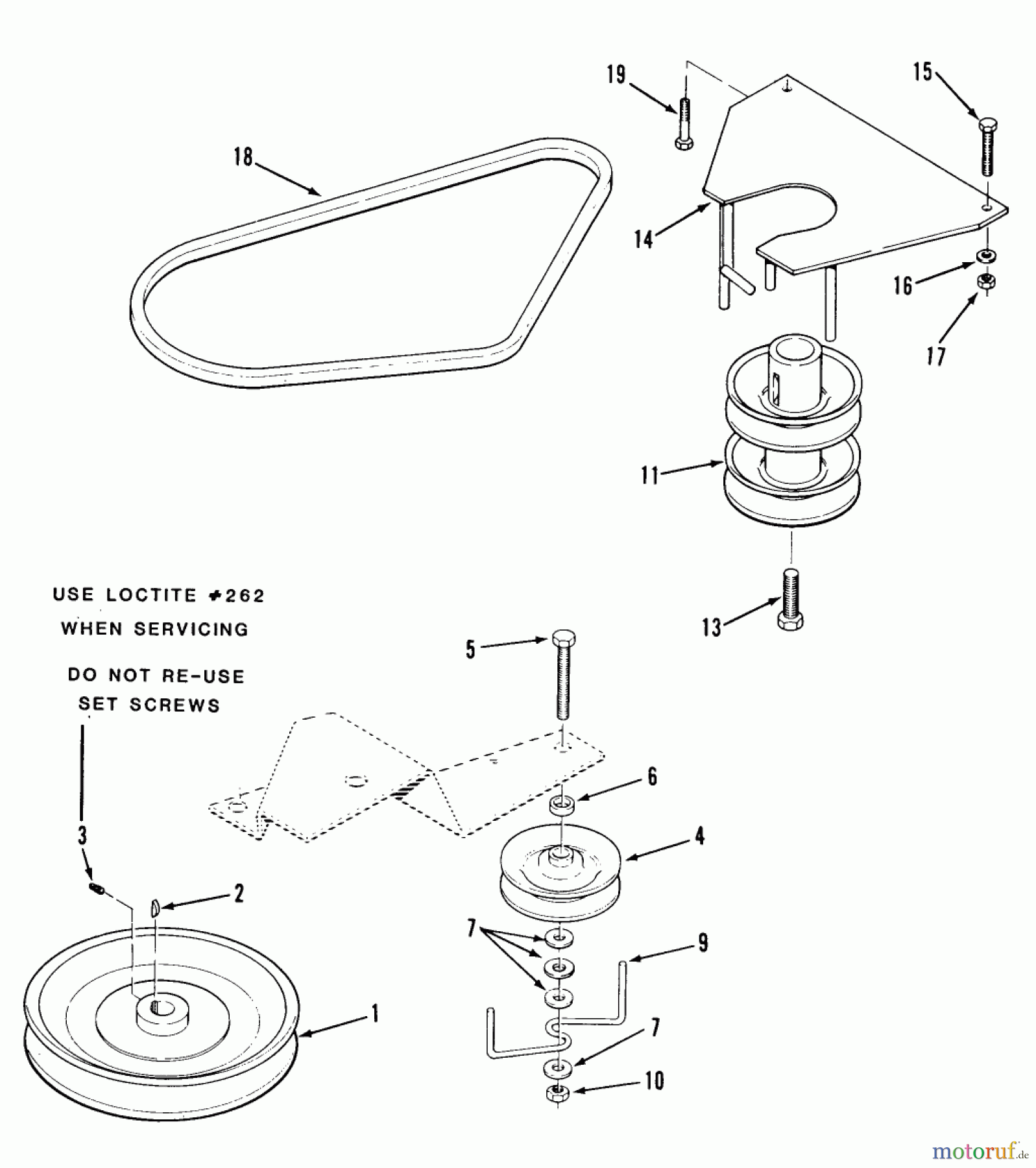 Toro Neu Mowers, Rear-Engine Rider R3-12K601 (112-6) - Toro 112-6 Rear Engine Rider, 1990 DRIVE BELT AND PULLEYS
