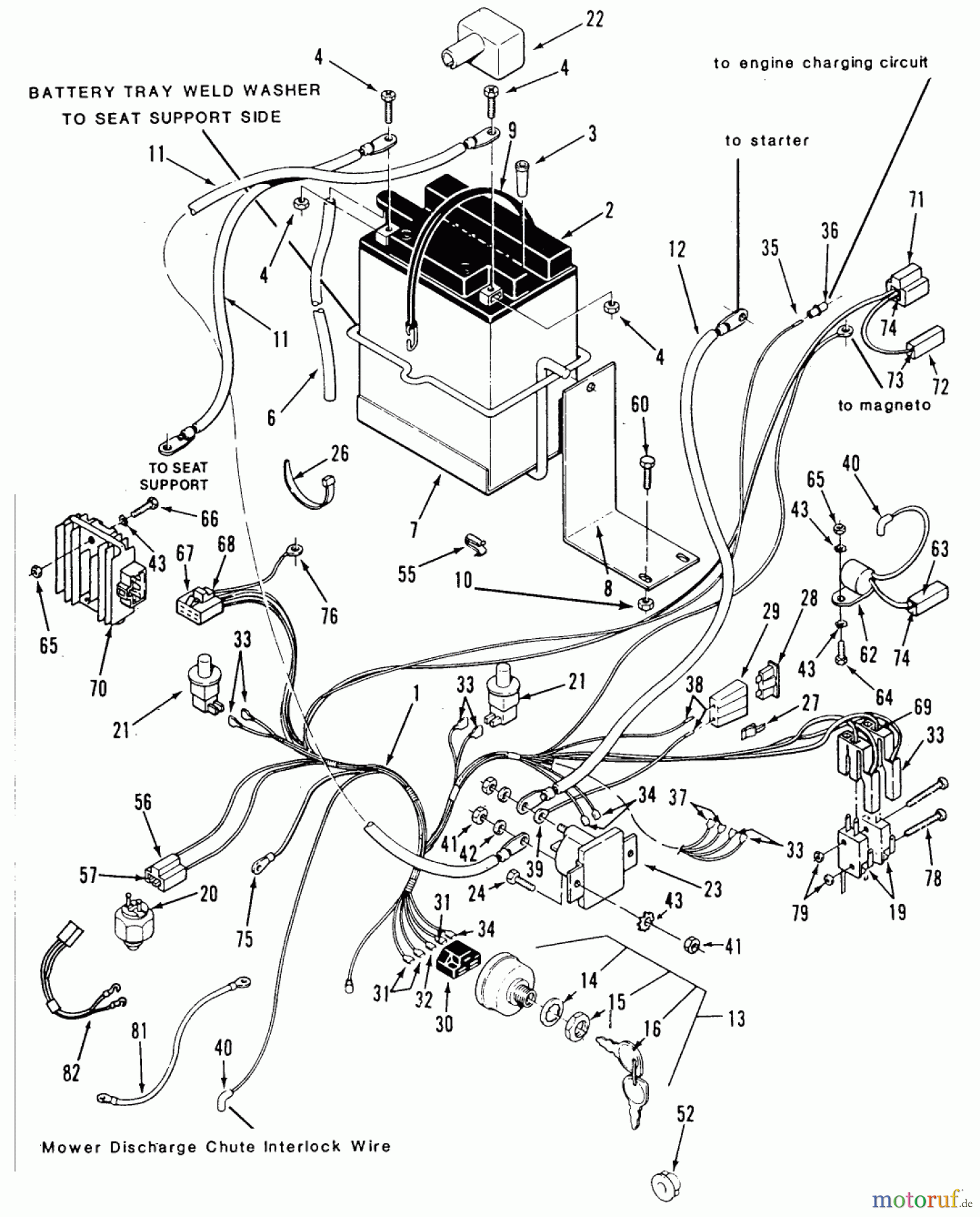 Toro Neu Mowers, Rear-Engine Rider R3-12K601 (112-6) - Toro 112-6 Rear Engine Rider, 1990 ELECTRICAL SYSTEM