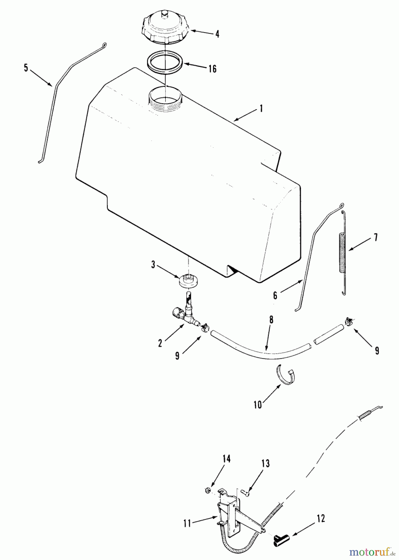 Toro Neu Mowers, Rear-Engine Rider R3-12K601 (112-6) - Toro 112-6 Rear Engine Rider, 1990 FUEL SYSTEM