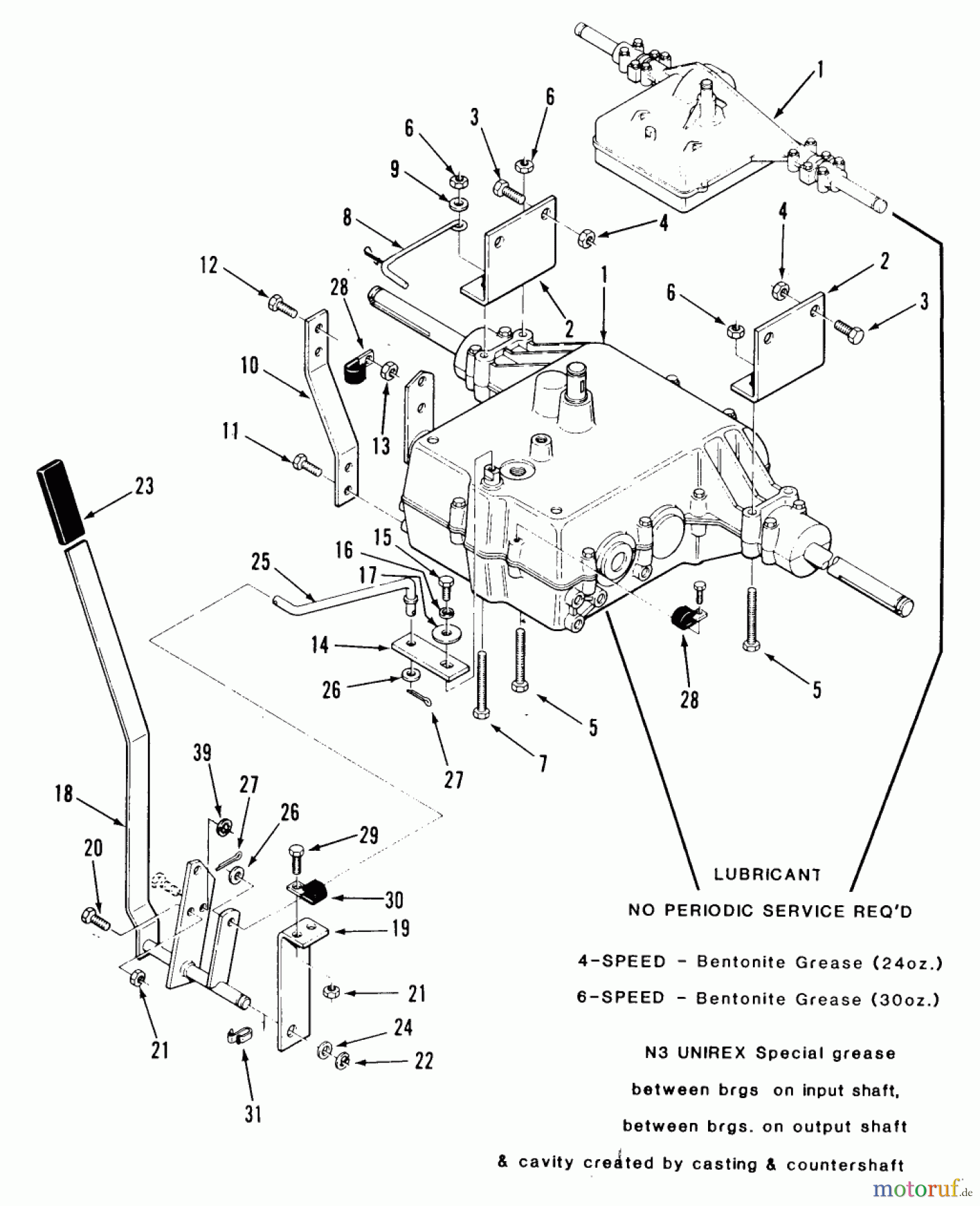 Toro Neu Mowers, Rear-Engine Rider E3-10B401 (110-4) - Toro 110-4 Rear Engine Rider, 1989 MECHANICAL TRANSMISSION