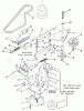 Toro E3-12K602 (112-6) - 112-6 Rear Engine Rider, 1989 Ersatzteile PTO CLUTCH, PULLEYS, AND CONTROLS