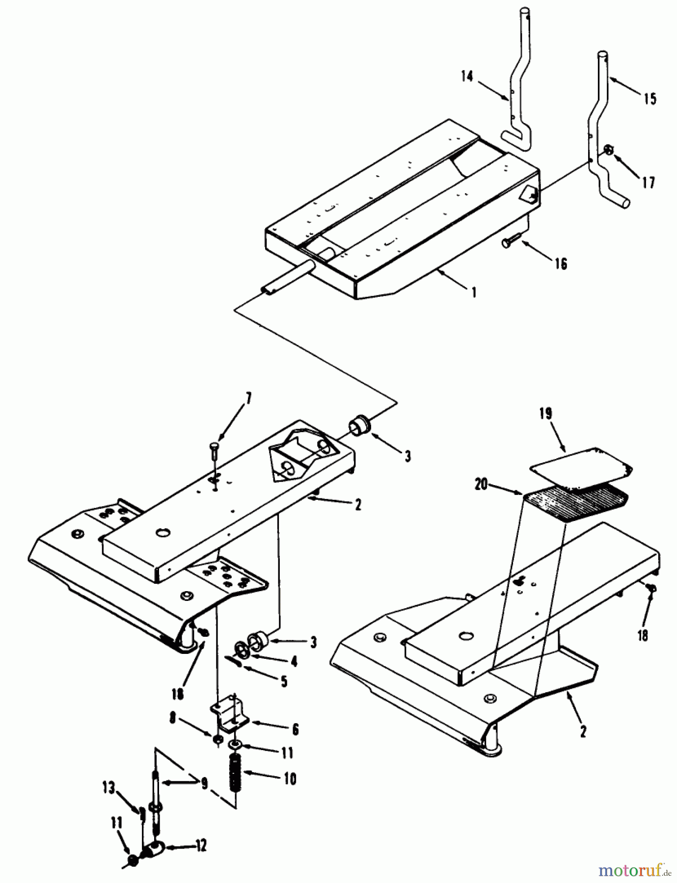 Toro Neu Mowers, Rear-Engine Rider R3-10B404 (110-4) - Toro 110-4 Rear Engine Rider, 1993 (3900001-3999999) FRAME ASSEMBLY