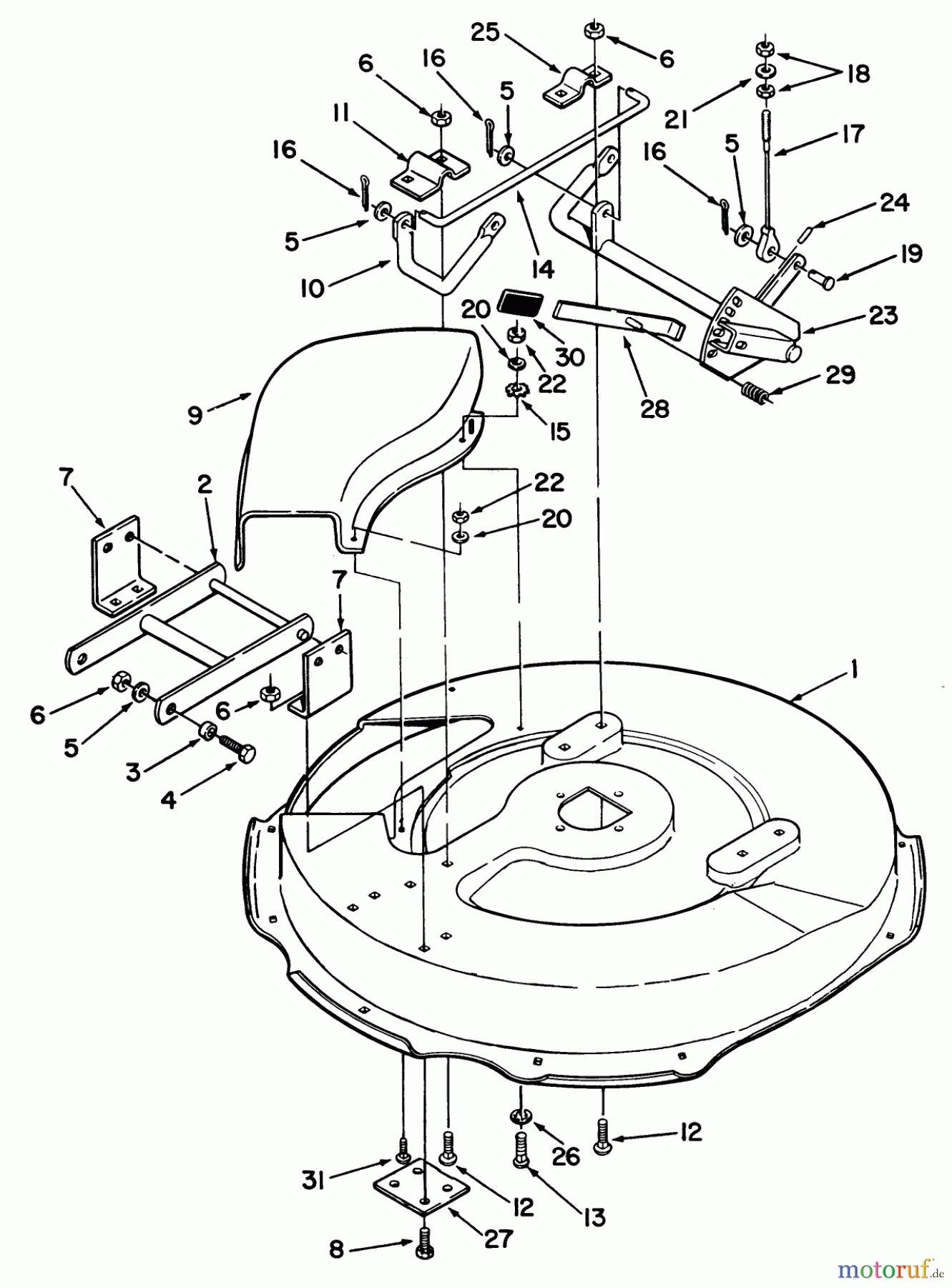  Toro Neu Mowers, Rear-Engine Rider R3-10B404 (110-4) - Toro 110-4 Rear Engine Rider, 1993 (3900001-3999999) MOWER DECK & FRONT MOUNT