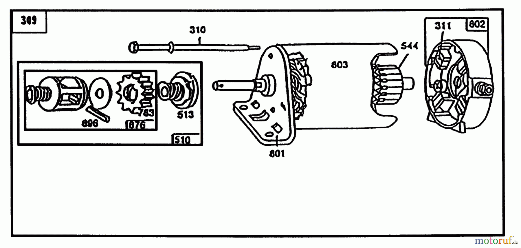 Toro Neu Mowers, Rear-Engine Rider R3-12B602 (112-6) - Toro 112-6 Rear Engine Rider, 1992 (2000001-2999999) STARTER BRIGGS & STRATTON 286707-0118-01