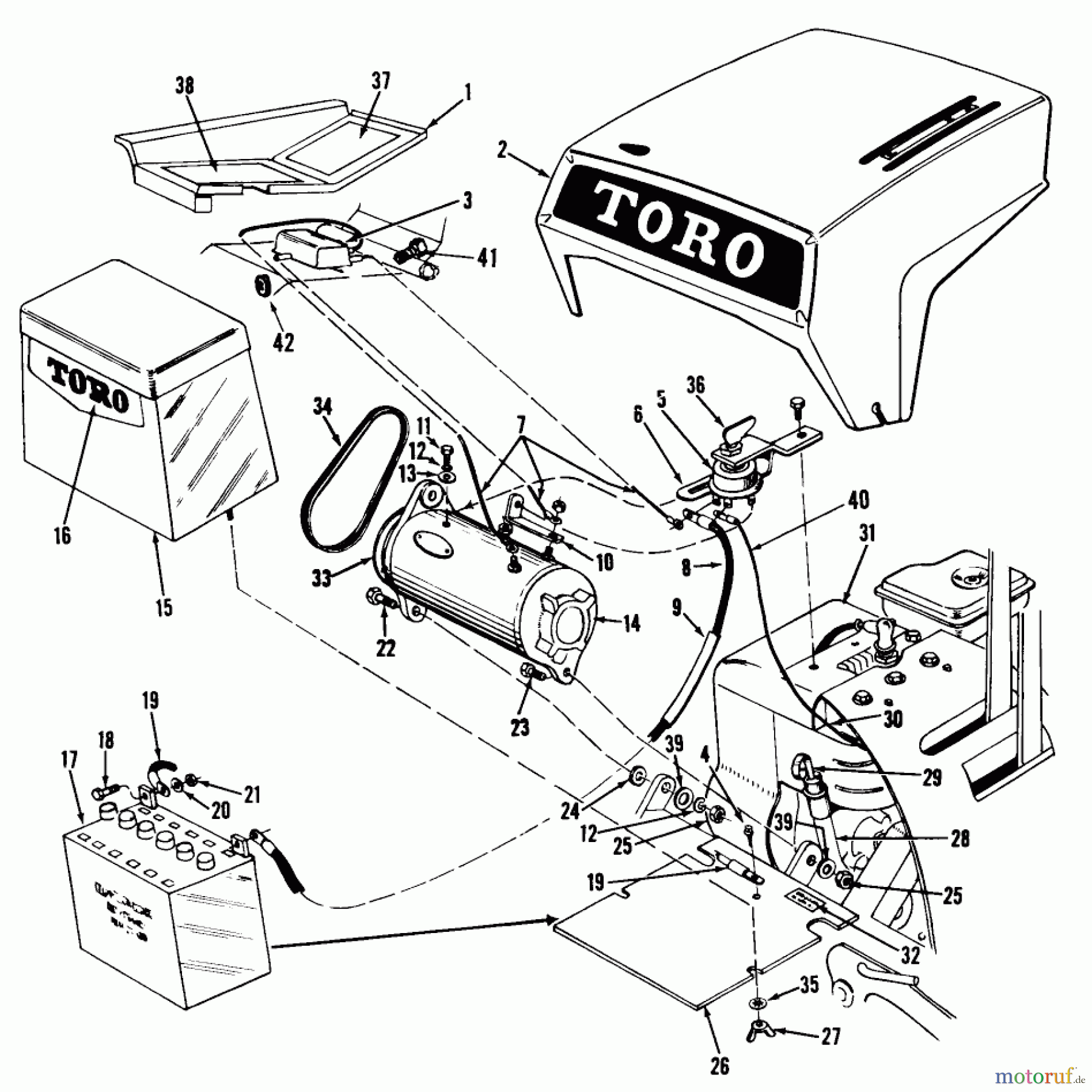 Toro Neu Mowers, Riding 03102 - Toro 58