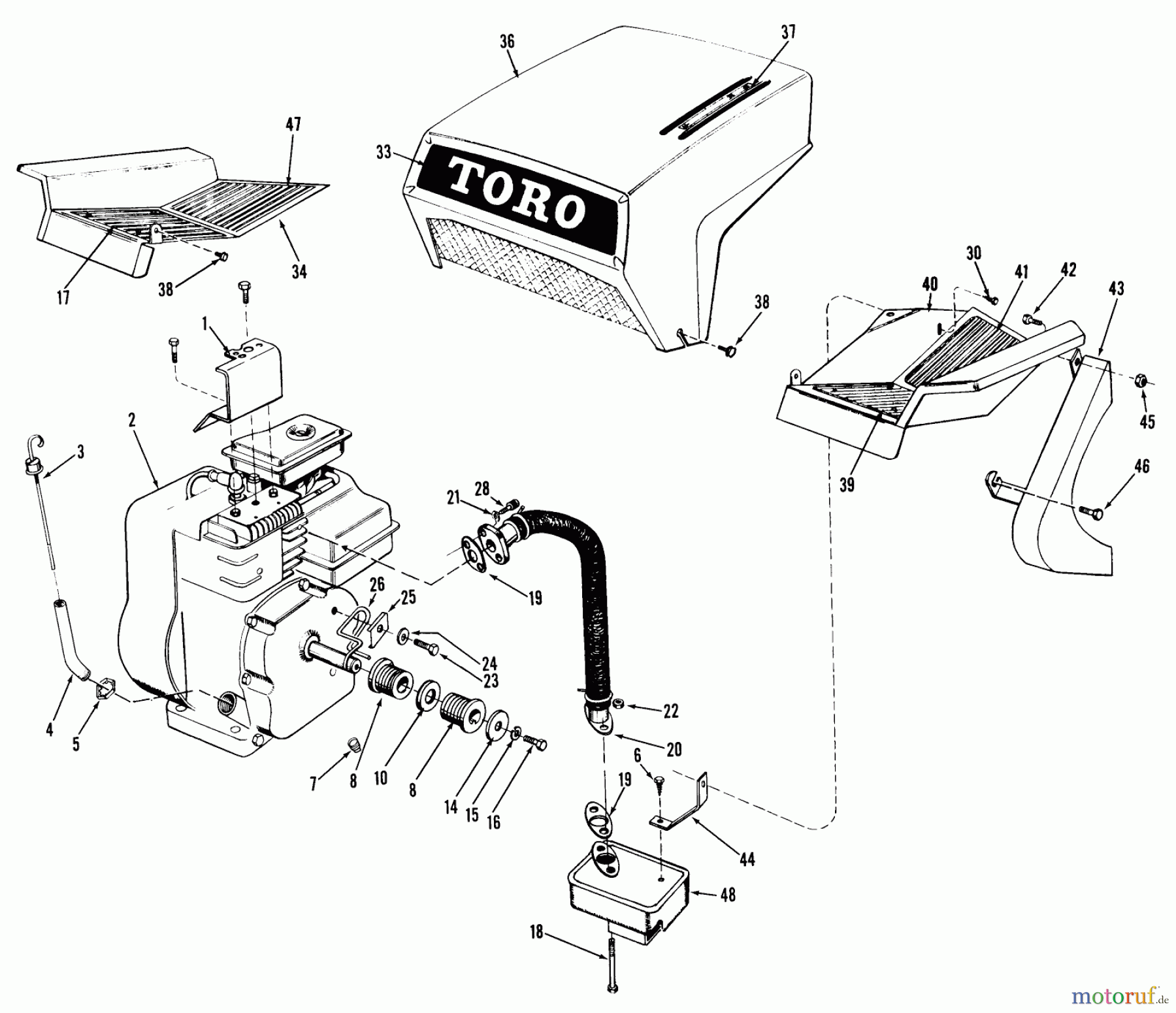 Toro Neu Mowers, Riding 03102 - Toro 58
