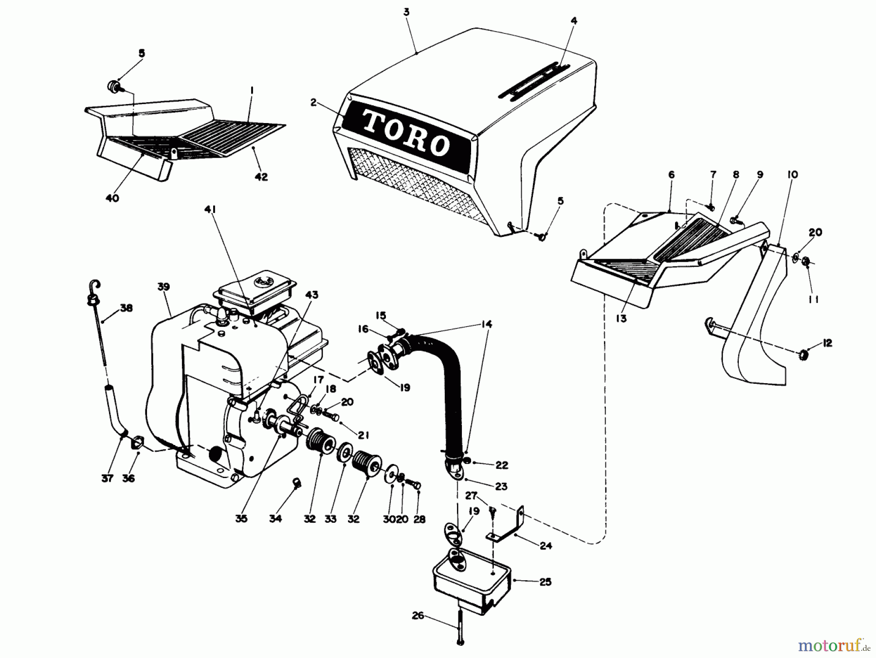 Toro Neu Mowers, Riding 03104 - Toro 58