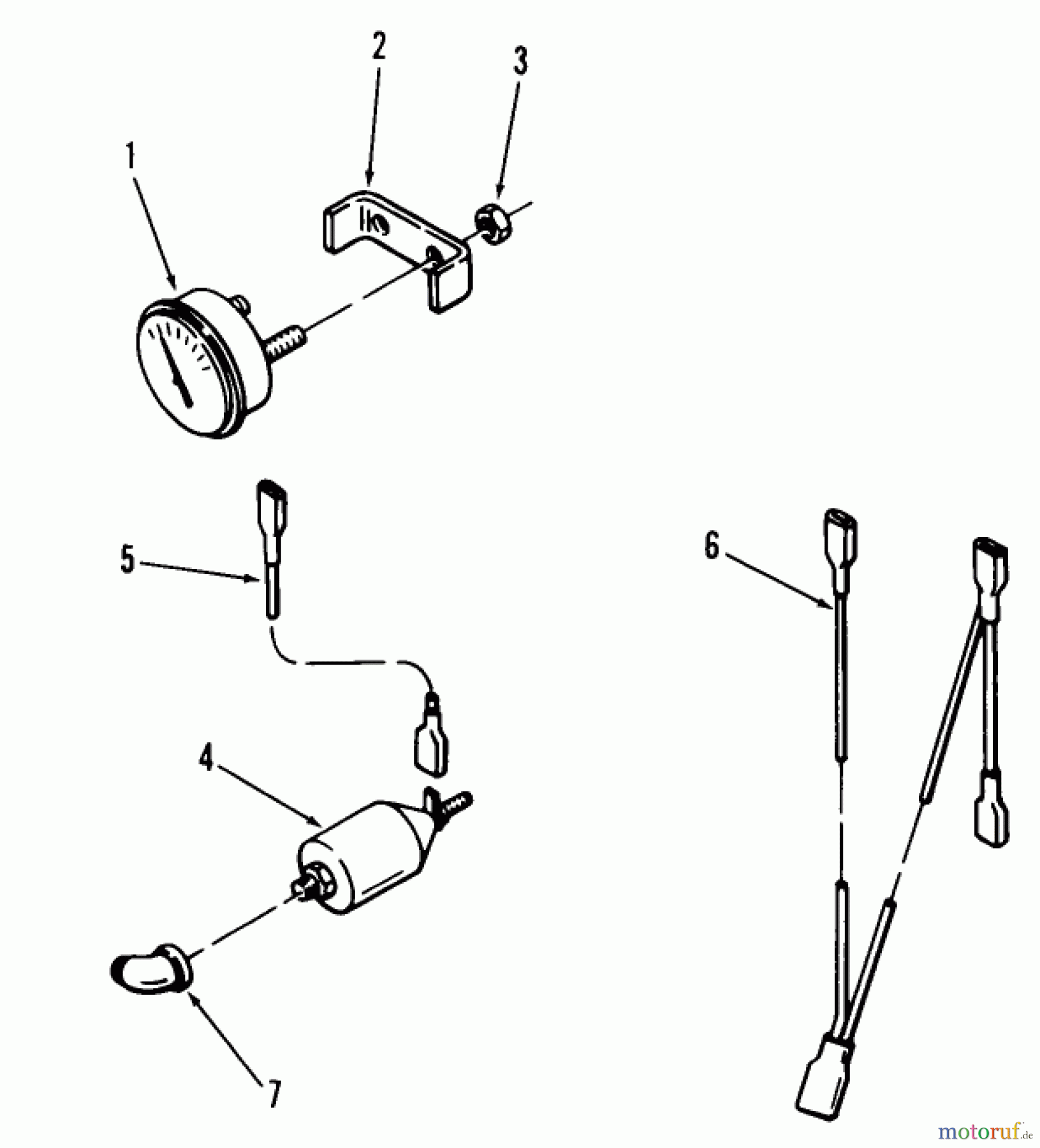 Toro Neu Accessories 84130 - Toro Oil Gauge, 1980 PARTS LIST FOR OIL PRESSURE GAUGE FACTORY ORDER NUMBER 8-4130