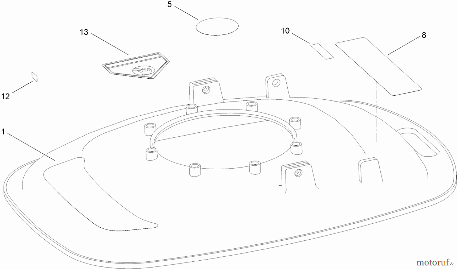 Toro Neu Mowers, Walk-Behind Seite 1 02600 - Toro HoverPro 400 Mower, 2012 (SN 312000001-312999999) DECAL ASSEMBLY
