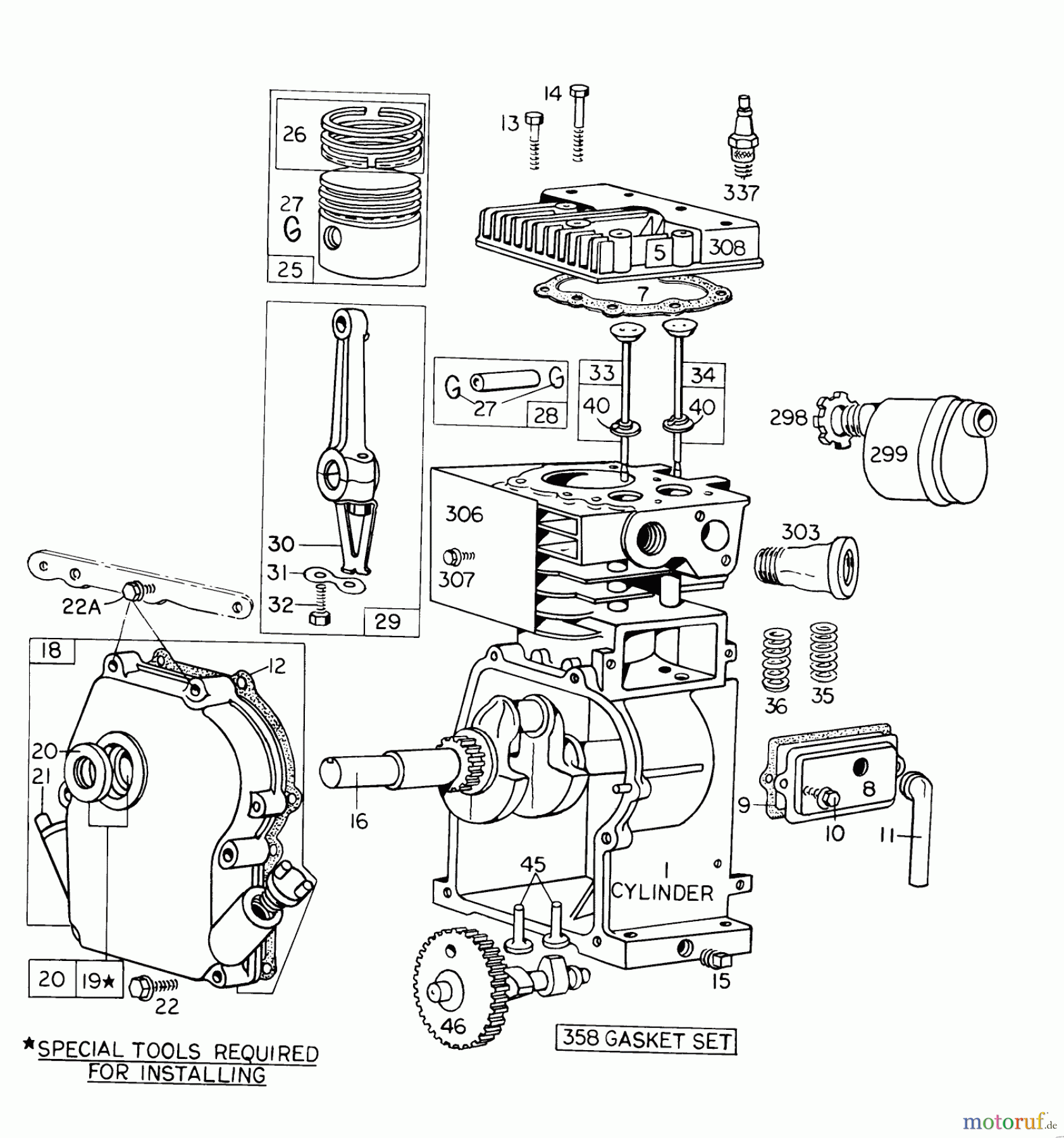 Toro Neu Mowers, Walk-Behind Seite 1 10018 - Toro Sportlawn Lawnmower, 1973 (3000001-3999999) ENGINE MODEL NO. 60102 TYPE 0332-01 BRIGGS & STRATTON