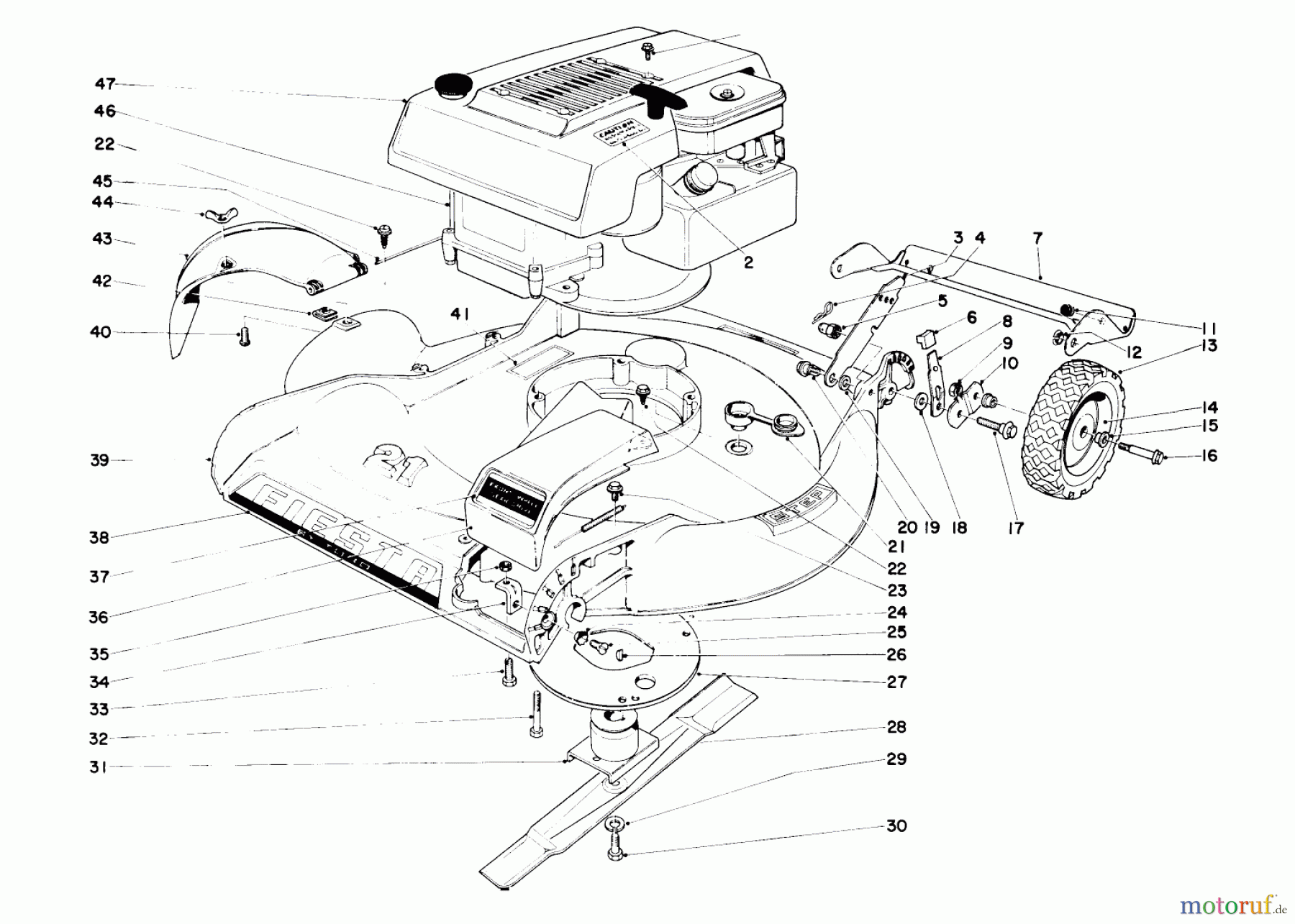Toro Neu Mowers, Walk-Behind Seite 1 16222 - Toro Lawnmower, 1971 (1000001-1999999) HOUSING AND ENGINE ASSEMBLY MODEL 16222