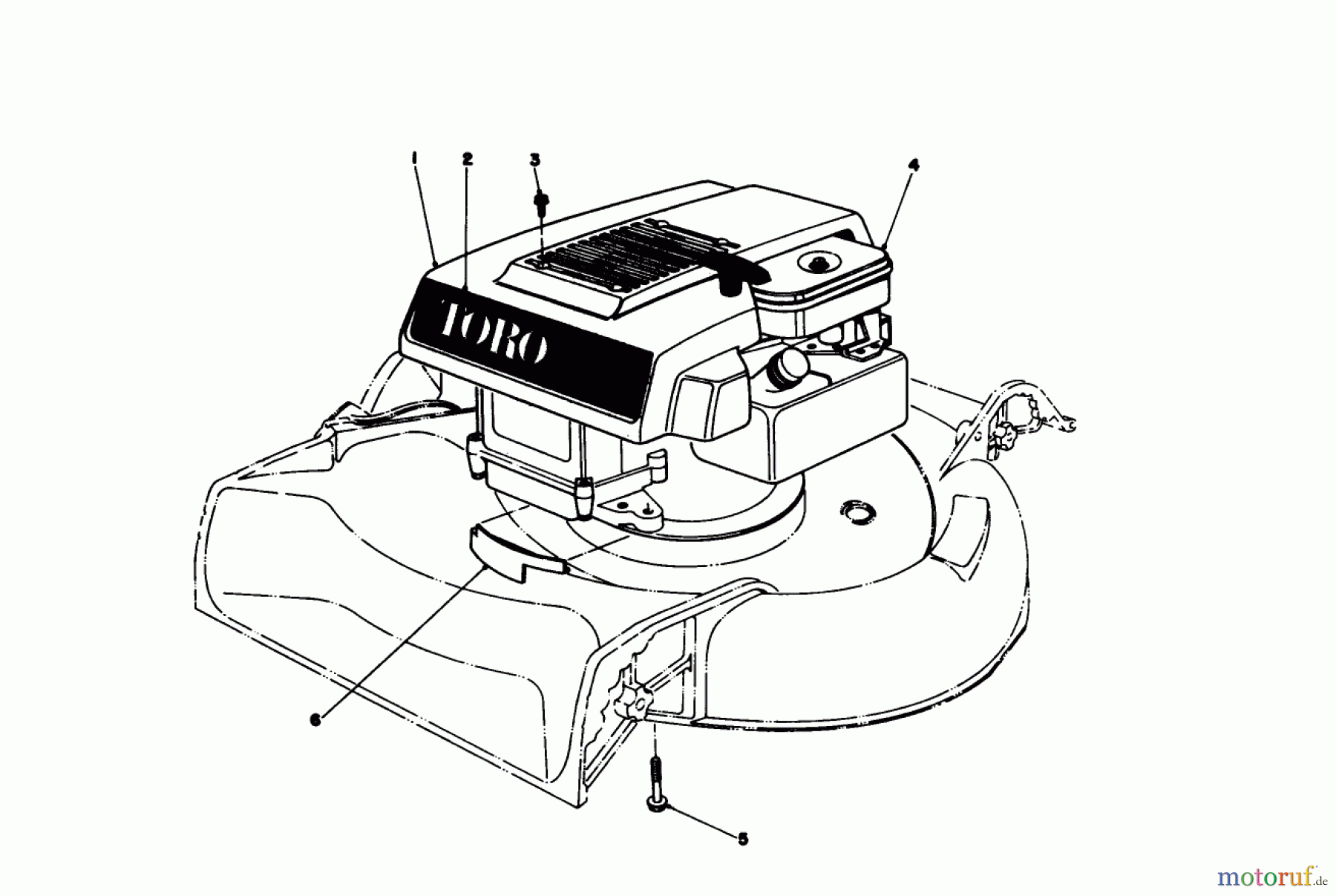 Toro Neu Mowers, Walk-Behind Seite 1 16113 - Toro Whirlwind II Lawnmower, 1978 (8000001-8999999) ENGINE ASSEMBLY MODEL 16009 & 16113