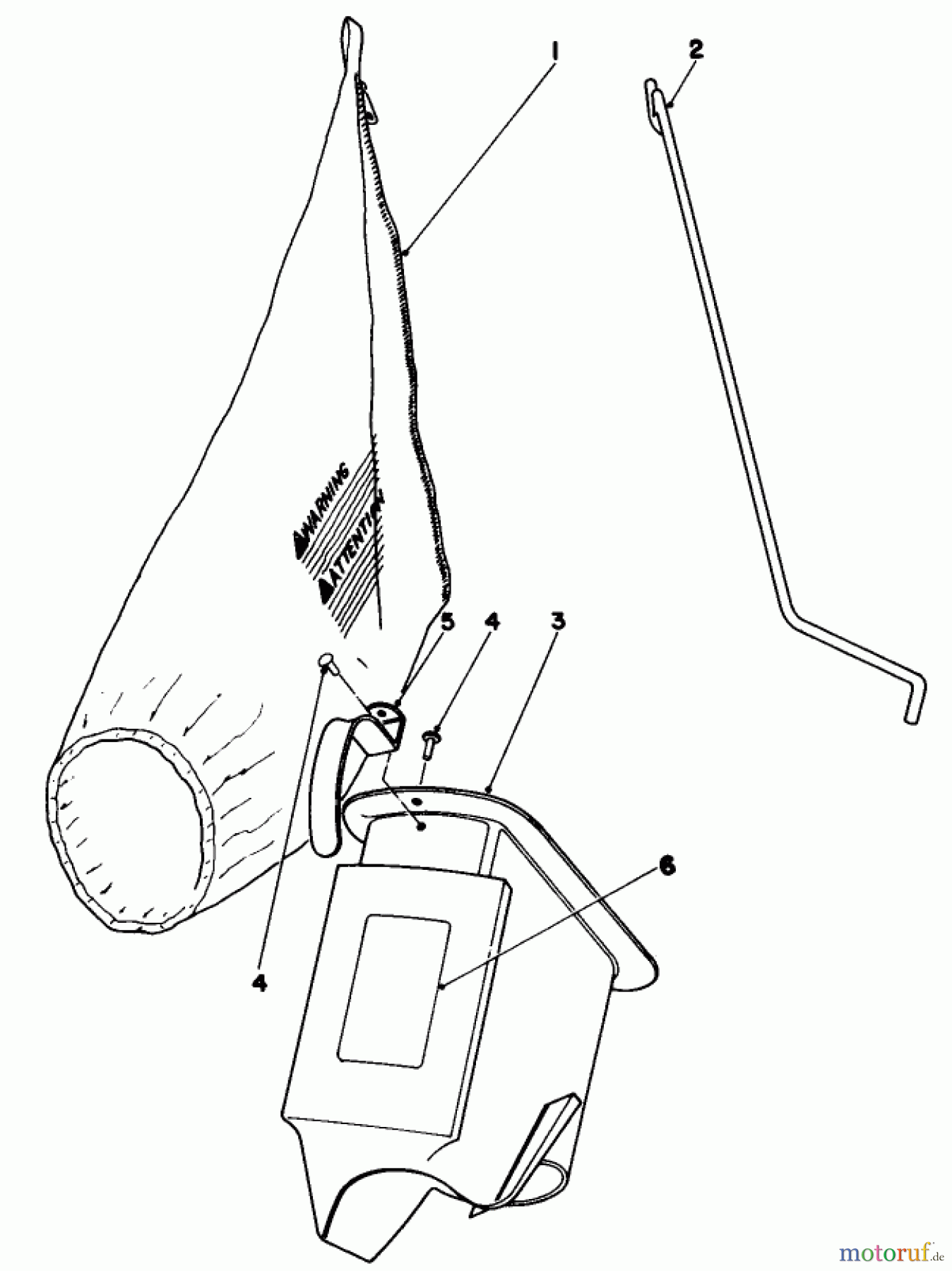 Toro Neu Mowers, Walk-Behind Seite 1 16277 - Toro Whirlwind Lawnmower, 1979 (9000001-9999999) BAGGING KIT NO. 36-8380