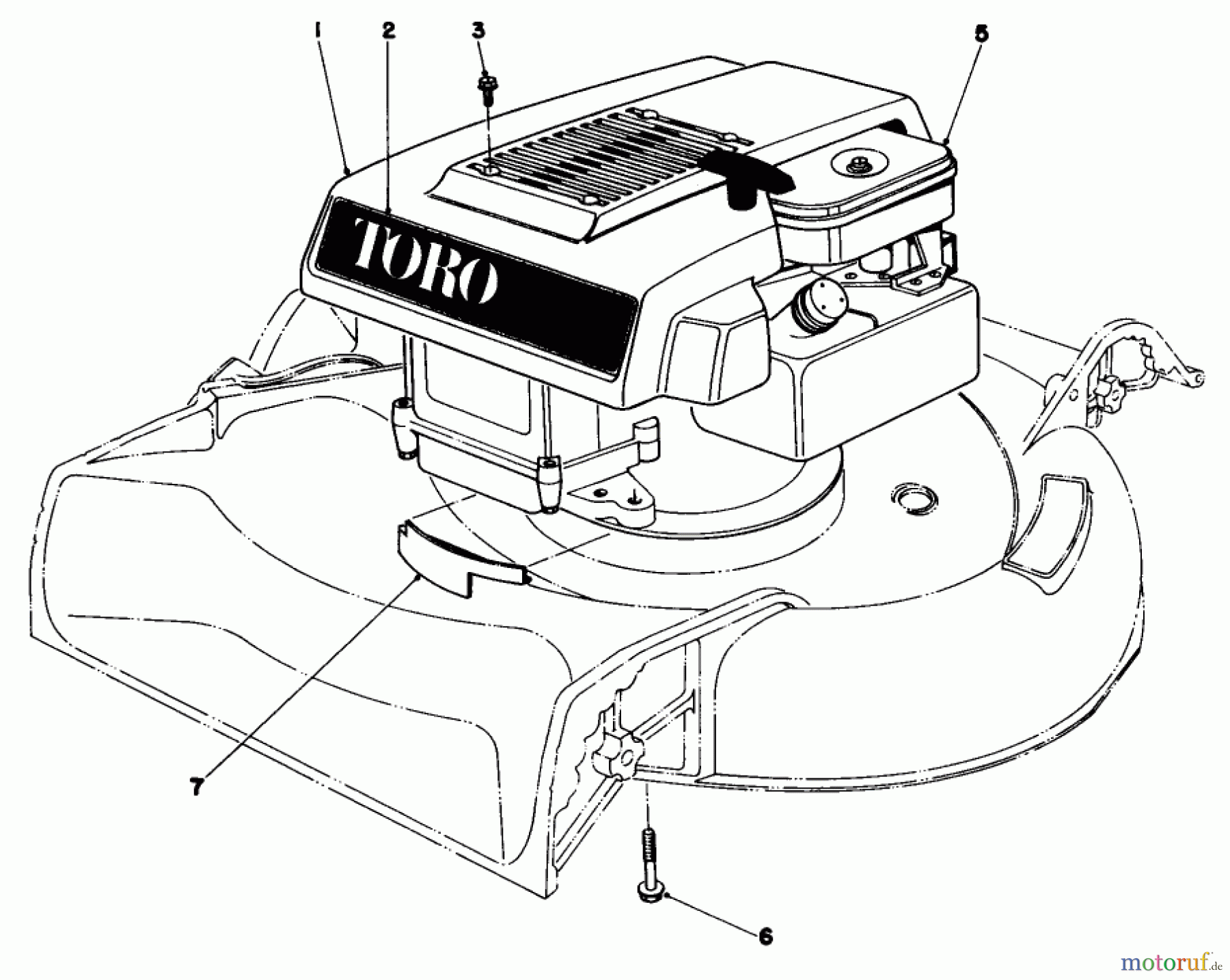 Toro Neu Mowers, Walk-Behind Seite 1 16277 - Toro Whirlwind Lawnmower, 1979 (9000001-9999999) ENGINE ASSEMBLY MODEL 16009 AND 16113