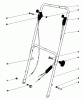 Toro 16077 - Lawnmower, 1980 (0000001-0999999) Ersatzteile HANDLE ASSEMBLY MODEL 16297