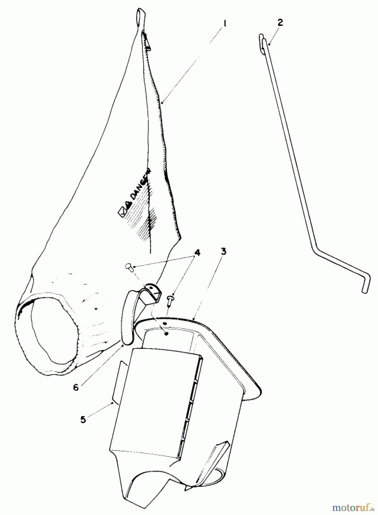 Toro Neu Mowers, Walk-Behind Seite 1 16165C - Toro Lawnmower, 1986 (6000001-6999999) BAGGING KIT NO. 47-6510 (OPTIONAL)