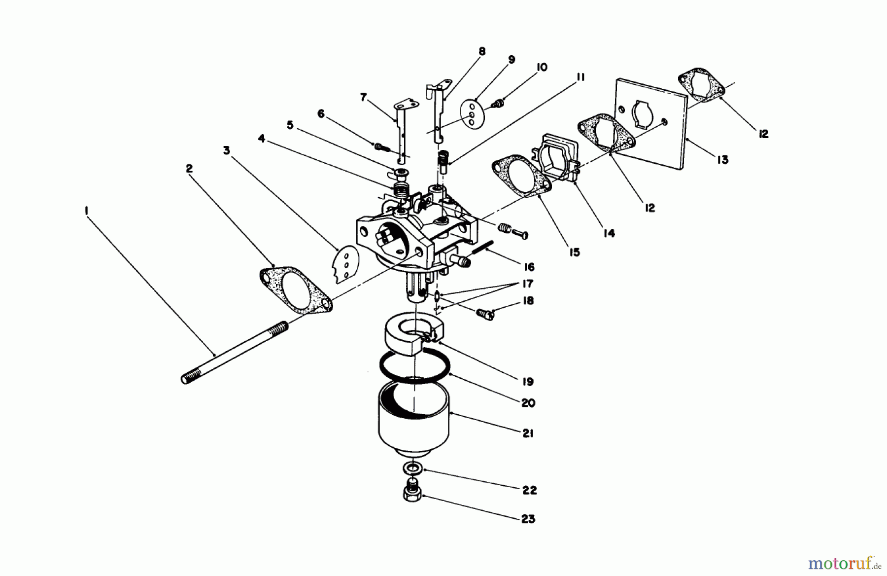 Toro Neu Mowers, Walk-Behind Seite 1 16202C - Toro Lawnmower, 1985 (5000001-5999999) CARBURETOR ASSEMBLY