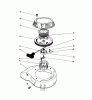 Toro 16202C - Lawnmower, 1985 (5000001-5999999) Ersatzteile RECOIL ASSEMBLY