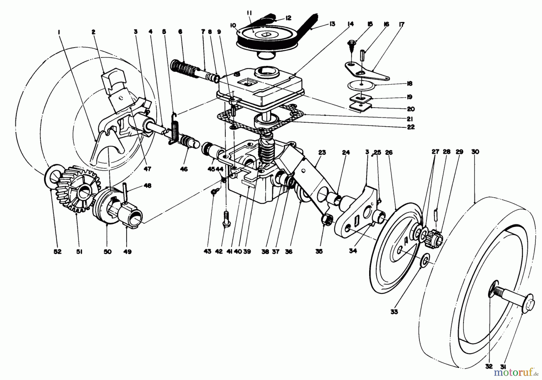 Toro Neu Mowers, Walk-Behind Seite 1 16212C - Toro Lawnmower, 1988 (8000001-8999999) GEAR CASE ASSEMBLY