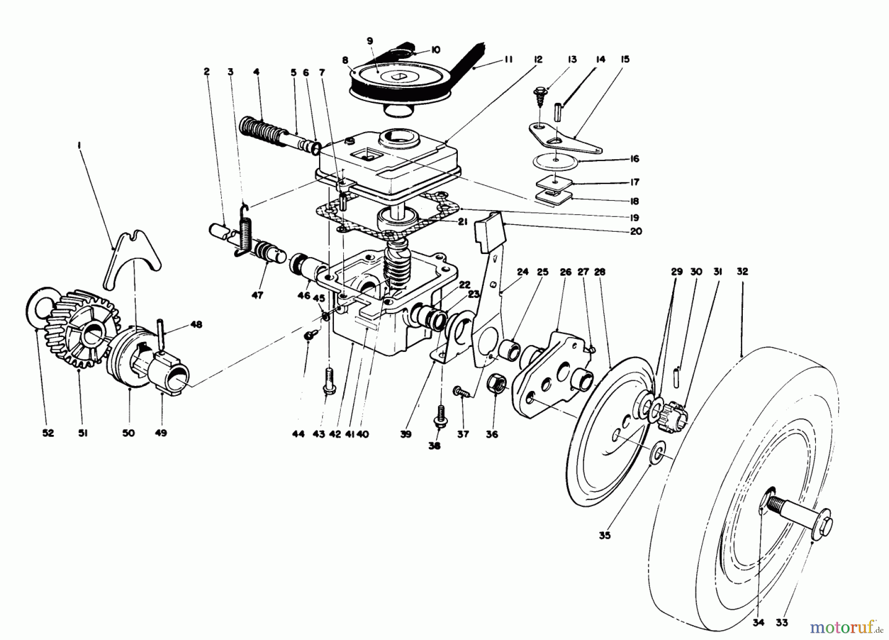 Toro Neu Mowers, Walk-Behind Seite 1 16212C - Toro Lawnmower, 1989 (9000001-9999999) GEAR CASE ASSEMBLY