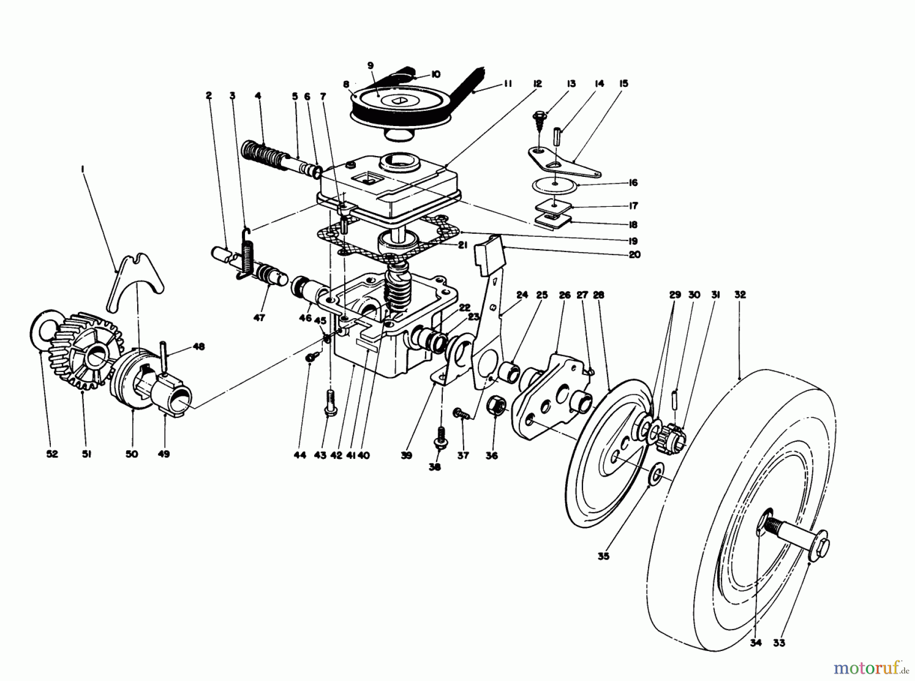 Toro Neu Mowers, Walk-Behind Seite 1 16212CG - Toro Lawnmower, 1989 (9000001-9999999) GEAR CASE ASSEMBLY