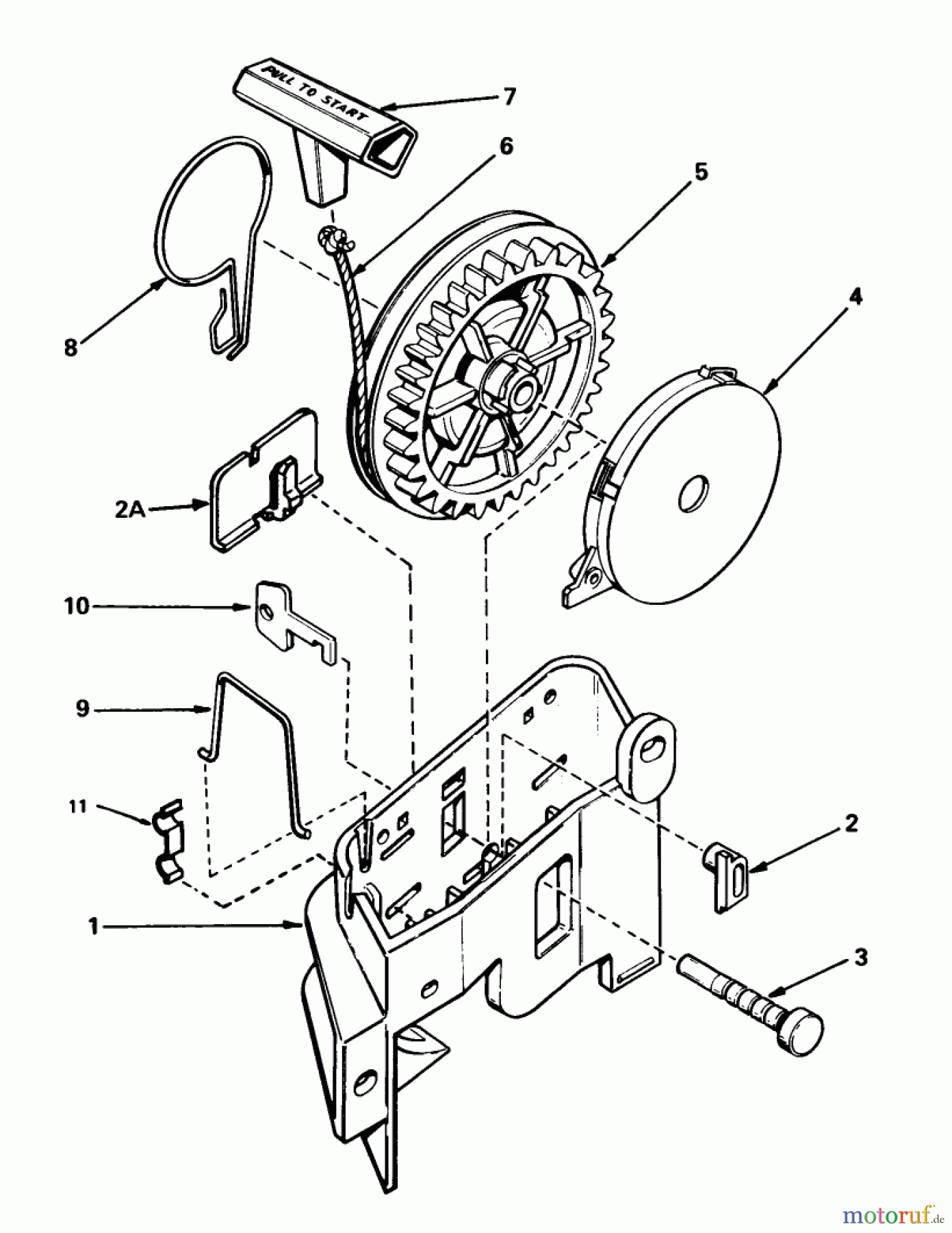 Toro Neu Mowers, Walk-Behind Seite 1 16299 - Toro Lawnmower, 1984 (4000001-4999999) STARTER NO. 590531