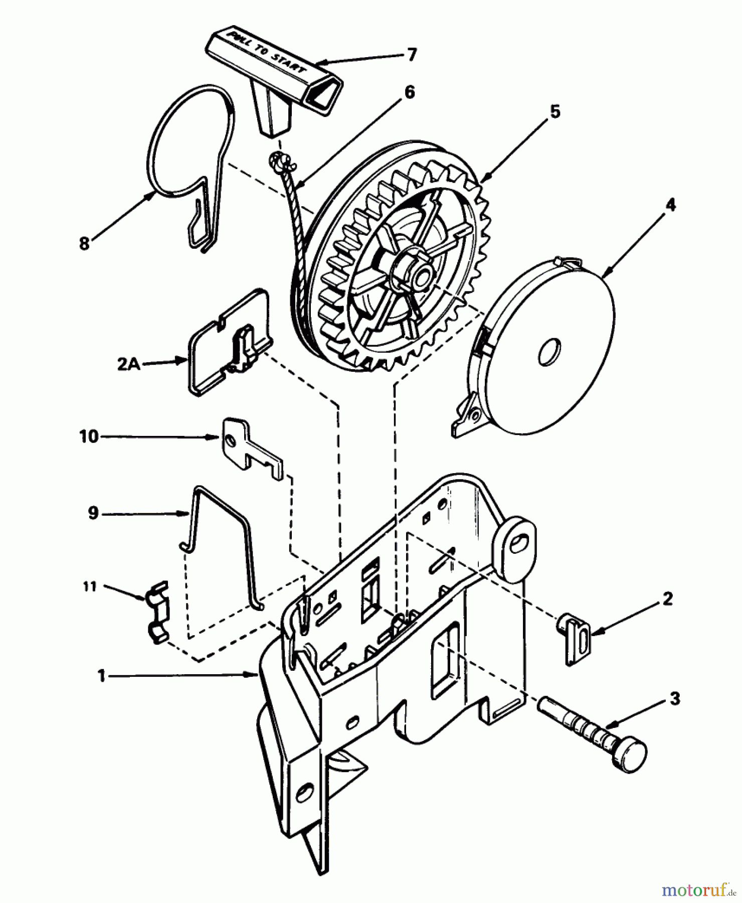 Toro Neu Mowers, Walk-Behind Seite 1 16299 - Toro Lawnmower, 1985 (5000001-5999999) STARTER NO. 590531