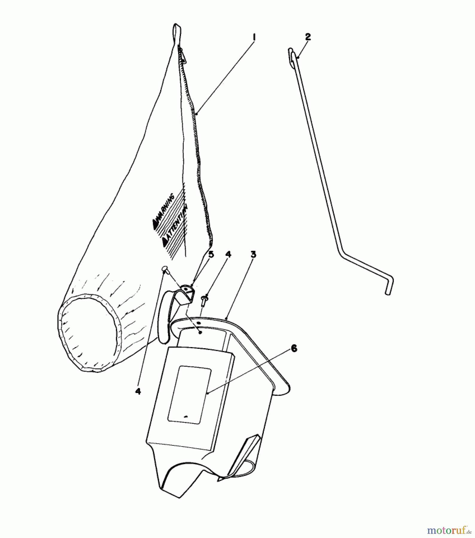 Toro Neu Mowers, Walk-Behind Seite 1 16310 - Toro Lawnmower, 1979 (9000001-9999999) BAGGING KIT NO. 36-8380 (OPTIONAL)