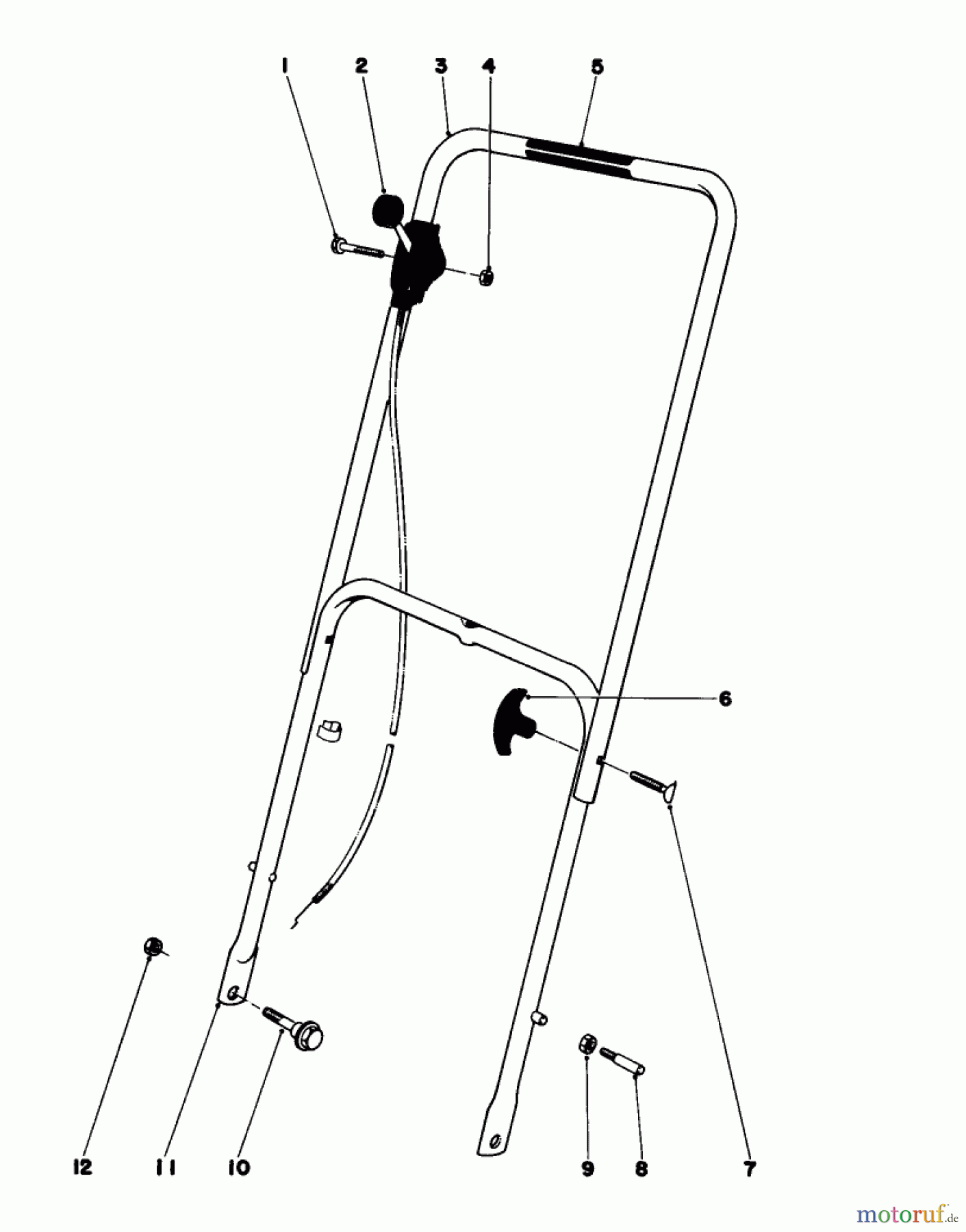Toro Neu Mowers, Walk-Behind Seite 1 16310 - Toro Lawnmower, 1979 (9000001-9999999) HANDLE ASSEMBLY MODEL 16300 AND 16310