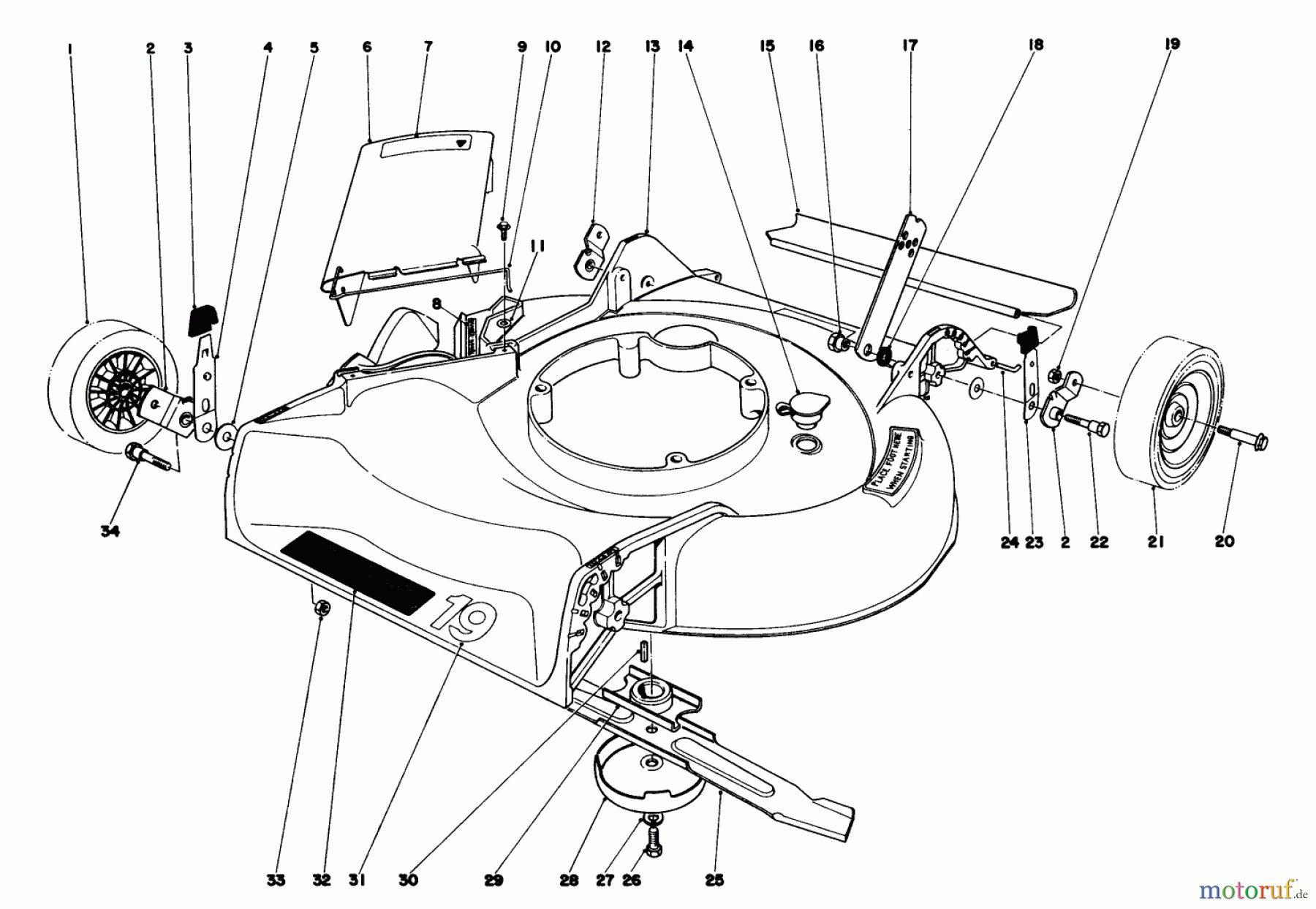 Toro Neu Mowers, Walk-Behind Seite 1 16310 - Toro Lawnmower, 1979 (9000001-9999999) HOUSING ASSEMBLY MODEL 16300 AND 16310
