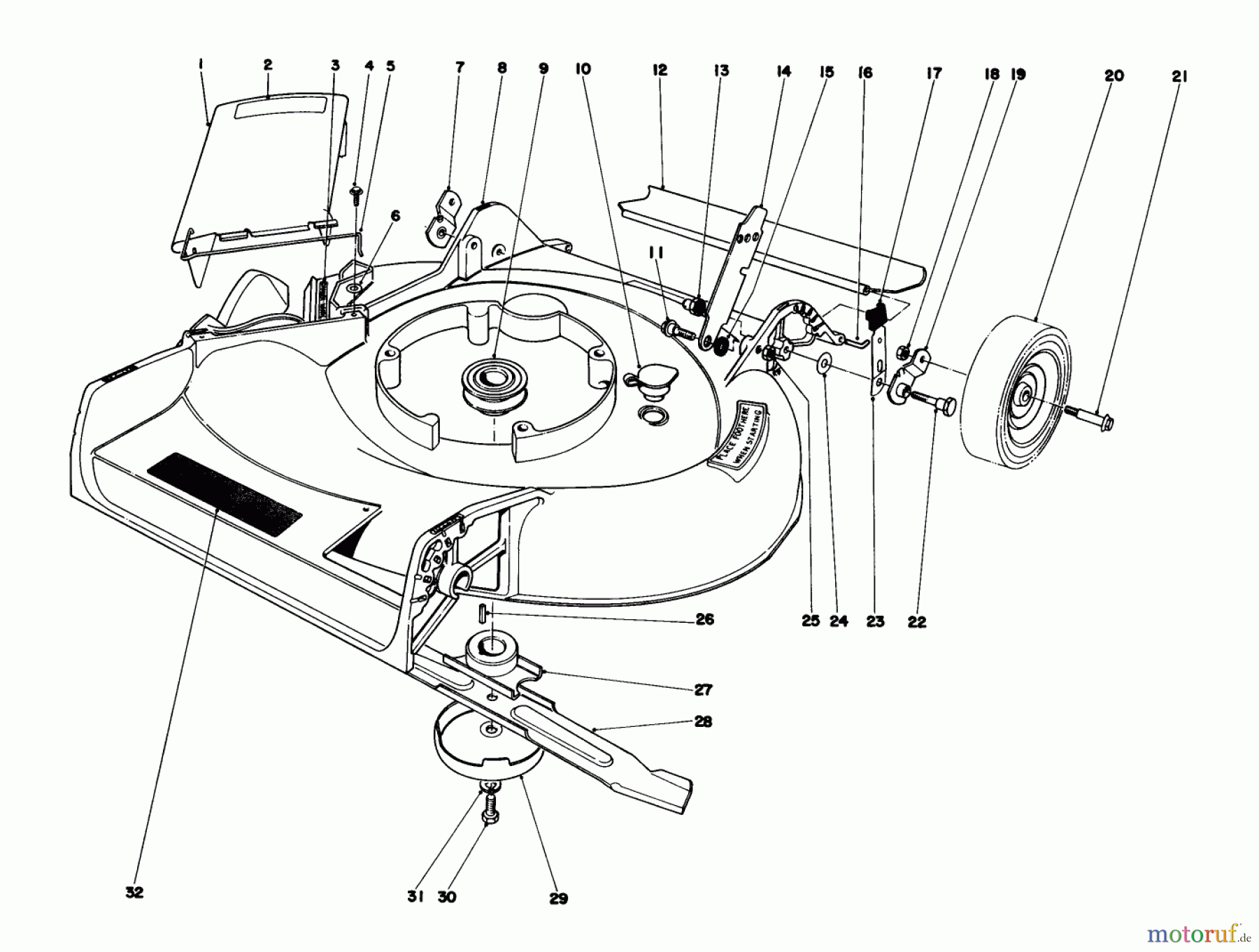 Toro Neu Mowers, Walk-Behind Seite 1 16310 - Toro Lawnmower, 1979 (9000001-9999999) HOUSING ASSEMBLY MODEL 16320