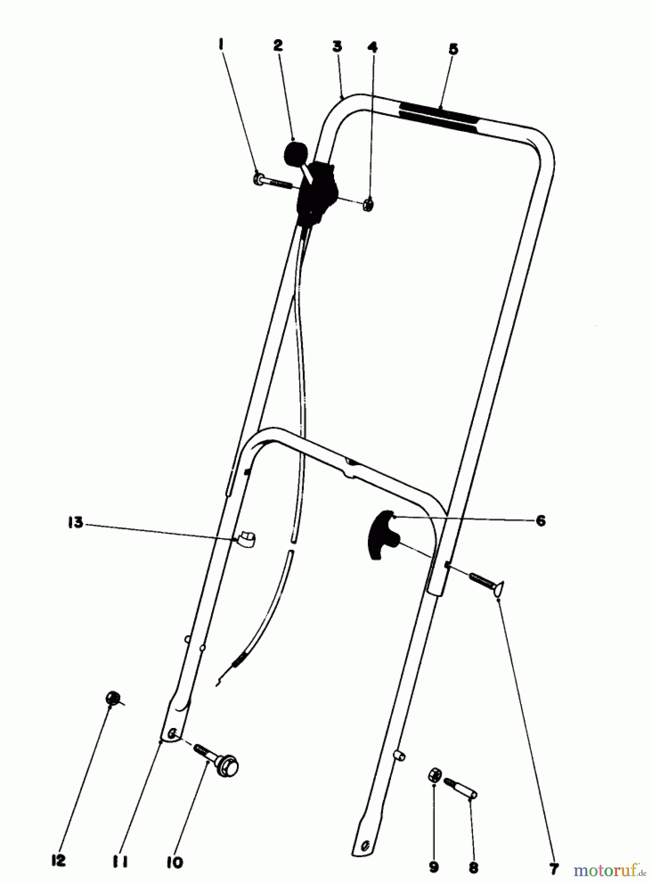 Toro Neu Mowers, Walk-Behind Seite 1 16310 - Toro Lawnmower, 1980 (0000001-0999999) HANDLE ASSEMBLY