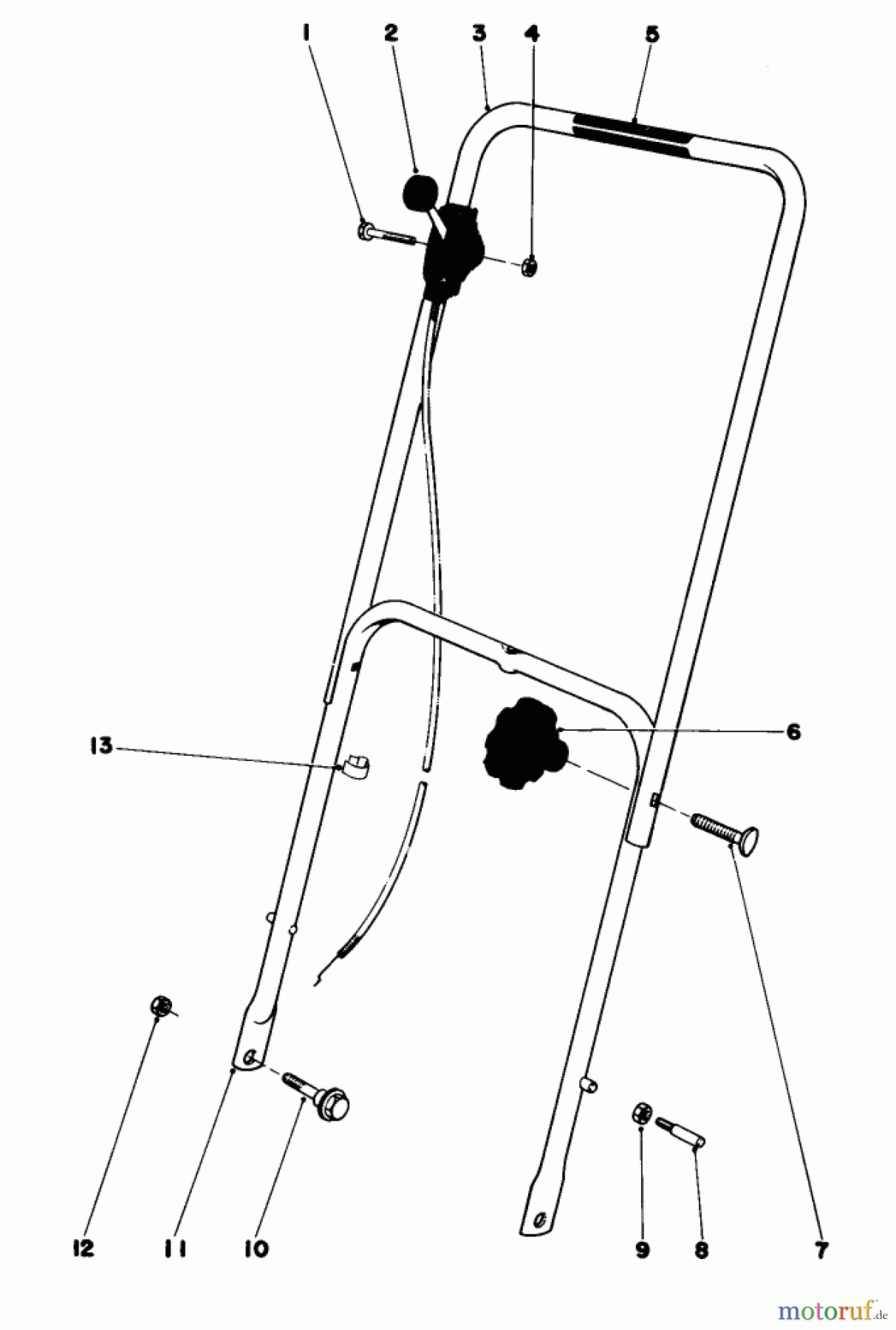 Toro Neu Mowers, Walk-Behind Seite 1 16310 - Toro Lawnmower, 1982 (2000001-2999999) HANDLE ASSEMBLY
