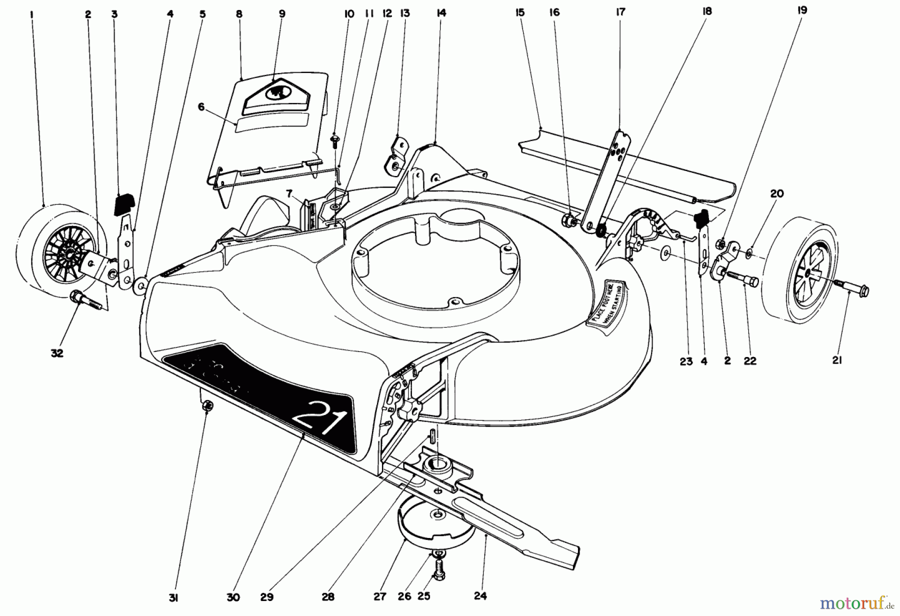 Toro Neu Mowers, Walk-Behind Seite 1 16310 - Toro Lawnmower, 1982 (2000001-2999999) HOUSING ASSEMBLY