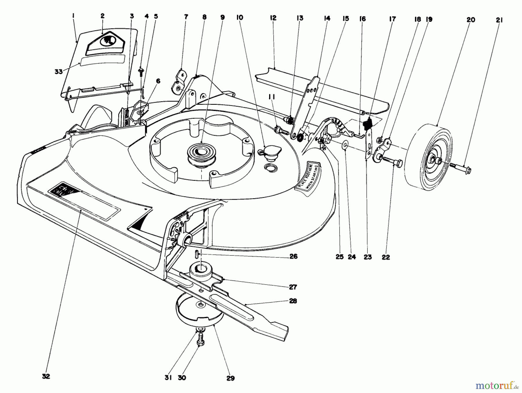 Toro Neu Mowers, Walk-Behind Seite 1 16320 - Toro Lawnmower, 1980 (0000001-0999999) HOUSING ASSEMBLY