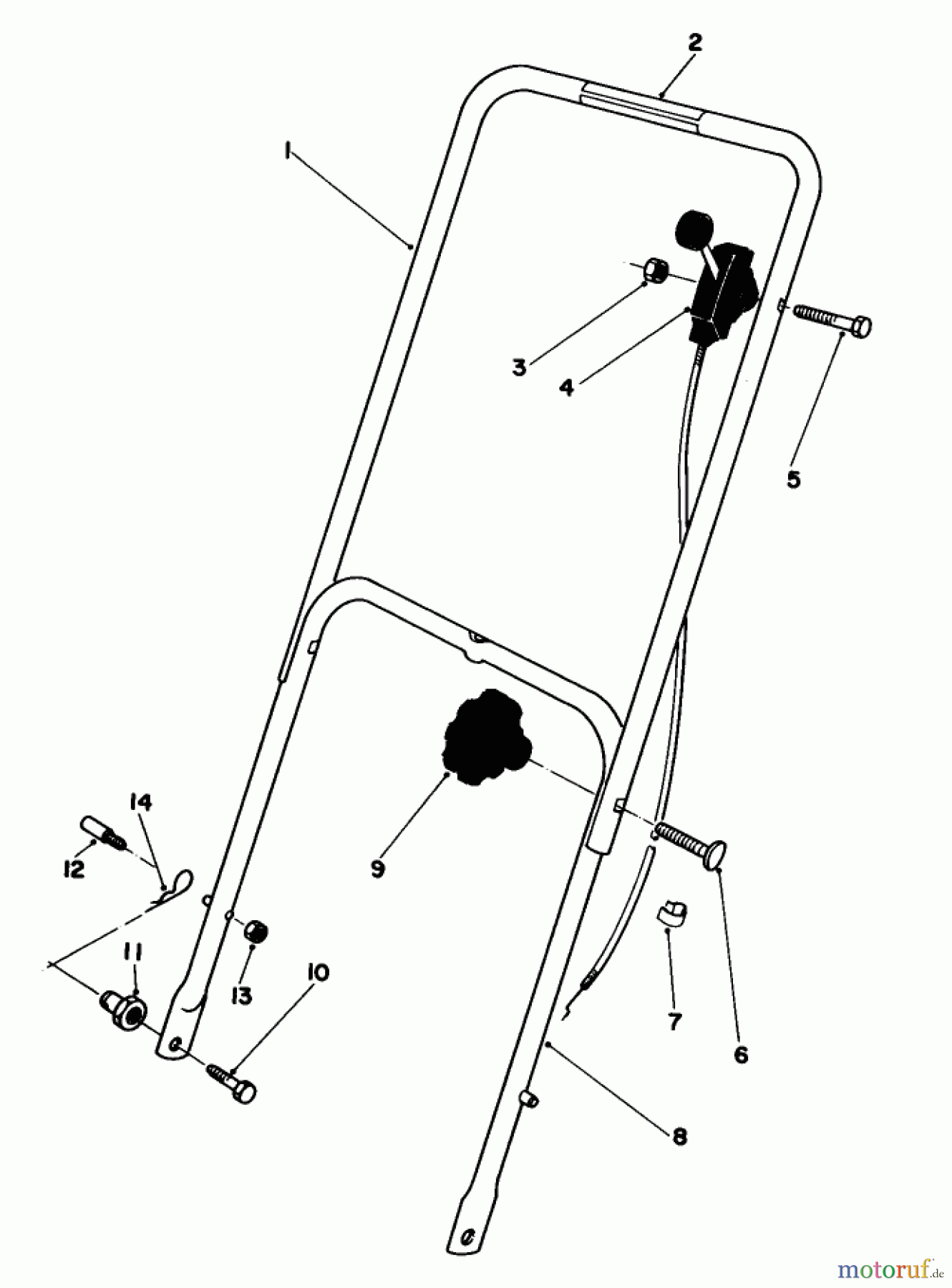Toro Neu Mowers, Walk-Behind Seite 1 16330 - Toro Lawnmower, 1983 (3000001-3999999) HANDLE ASSEMBLY