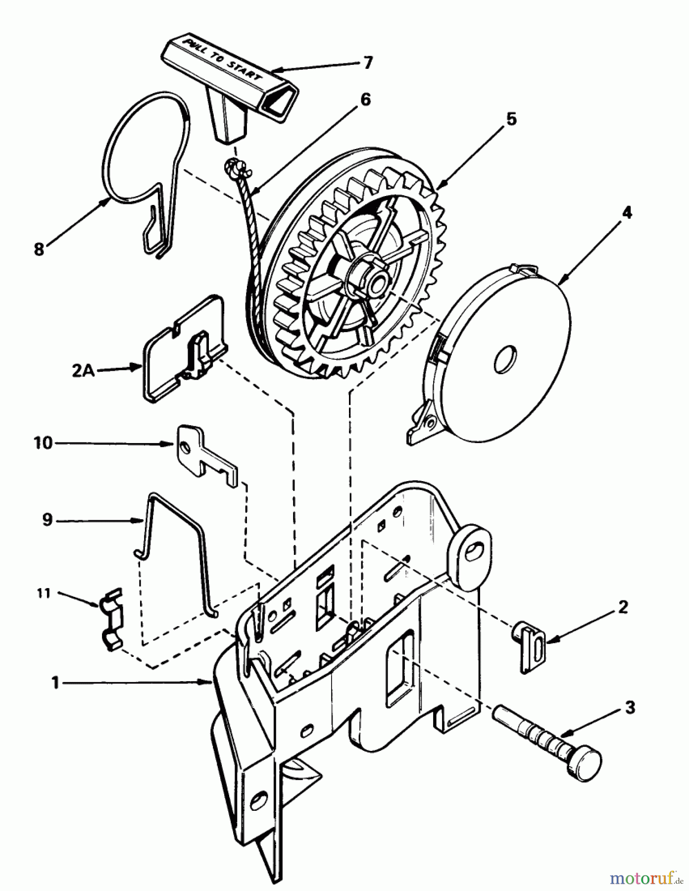 Toro Neu Mowers, Walk-Behind Seite 1 16340C - Toro Lawnmower, 1986 (6000001-6999999) REWIND STARTER N0. 590531