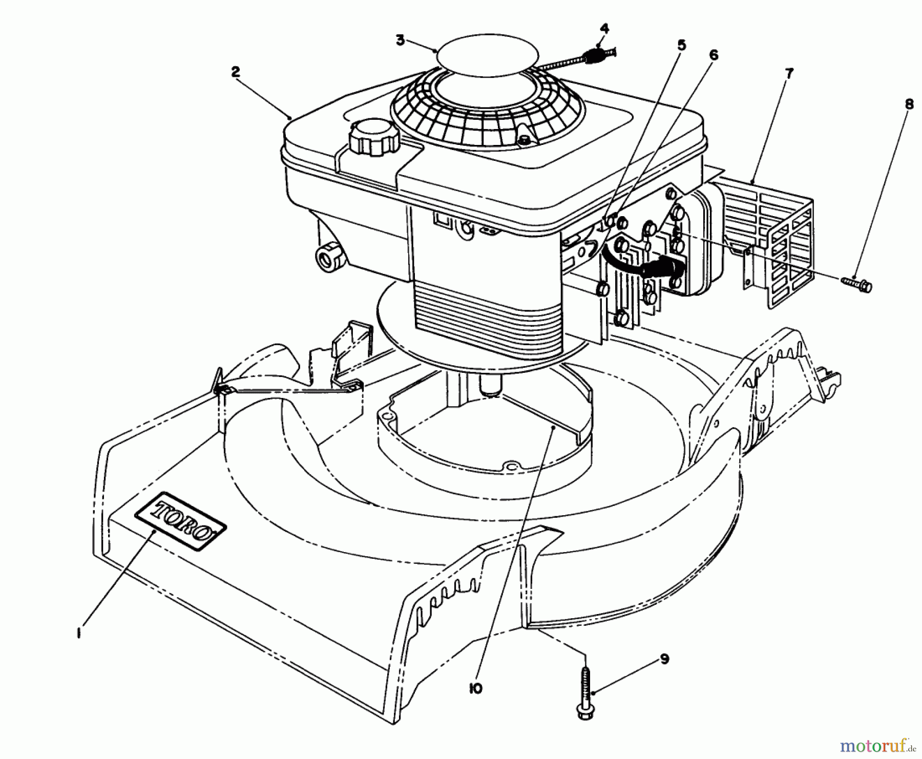 Toro Neu Mowers, Walk-Behind Seite 1 16400 - Toro Lawnmower, 1993 (3900001-3999999) ENGINE ASSEMBLY