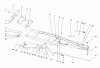 Toro 79252 - 48" Snow Blade, 260 Series Lawn and Garden Tractors, 1997 (7900001-7999999) Ersatzteile FRAME AND REAR MOUNTING HITCH