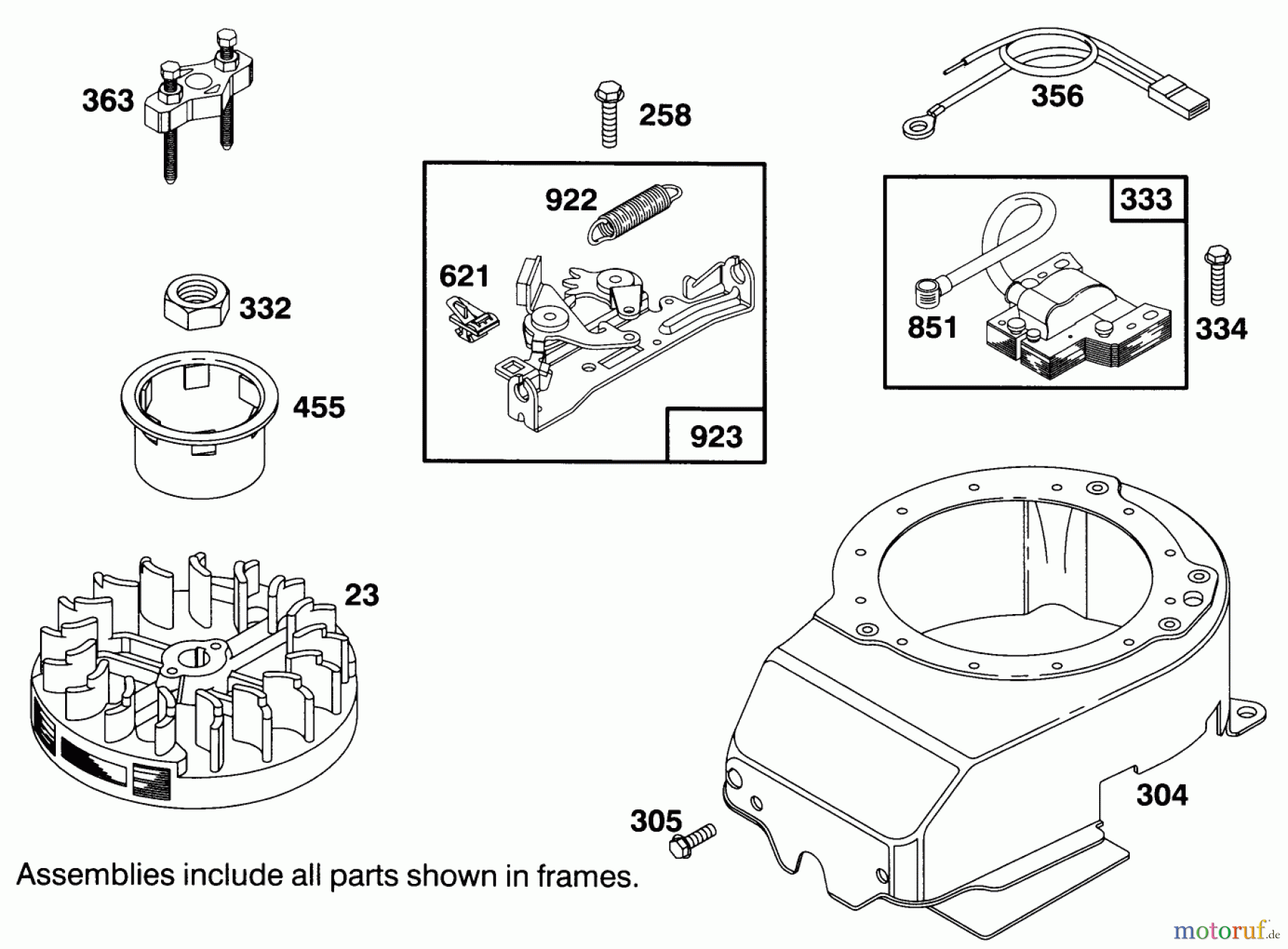Toro Neu Mowers, Walk-Behind Seite 1 16401 - Toro Side Discharge Mower, 1994 (4900001-4999999) ENGINE BRIGGS & STRATTON MODEL 122702-3171-01 #6