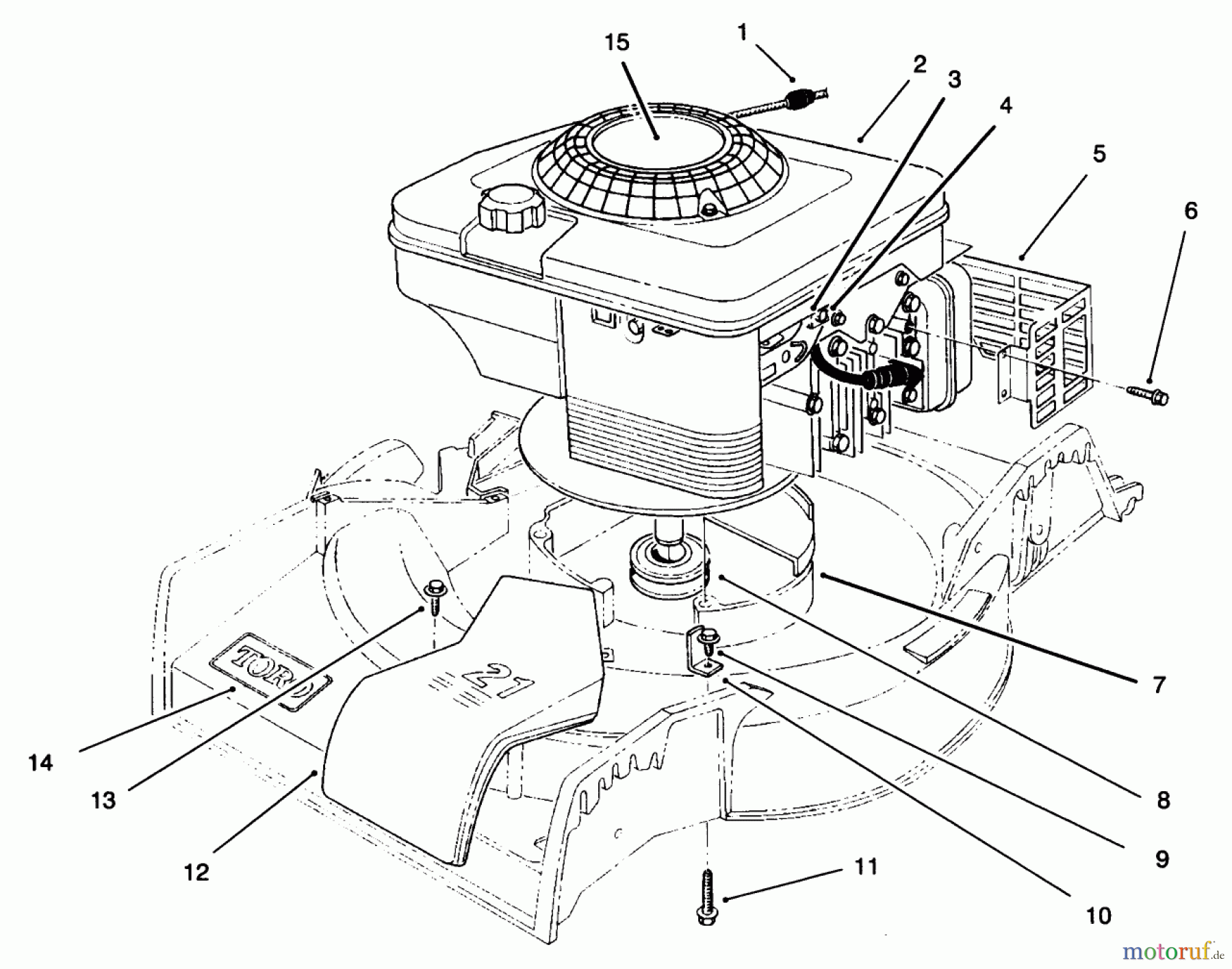Toro Neu Mowers, Walk-Behind Seite 1 16401 - Toro Side Discharge Mower, 1995 (59000001-59999999) ENGINE ASSEMBLY