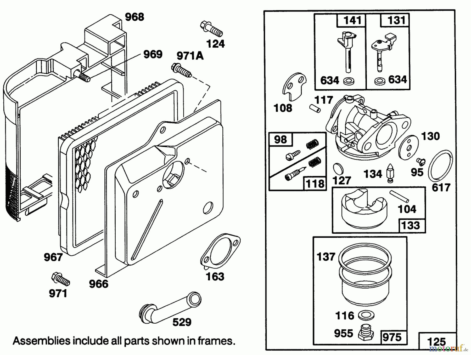 Toro Neu Mowers, Walk-Behind Seite 1 16402 - Toro Lawnmower, 1991 (1000001-1999999) ENGINE BRIGGS & STRATTON MODEL 122707-3187-01 #3