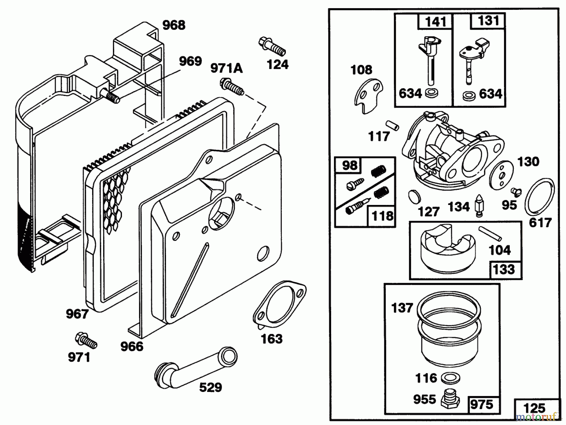 Toro Neu Mowers, Walk-Behind Seite 1 16403 - Toro Lawnmower, 1991 (1000001-1999999) ENGINE BRIGGS & STRATTON MODEL 122702-3171-01 #3