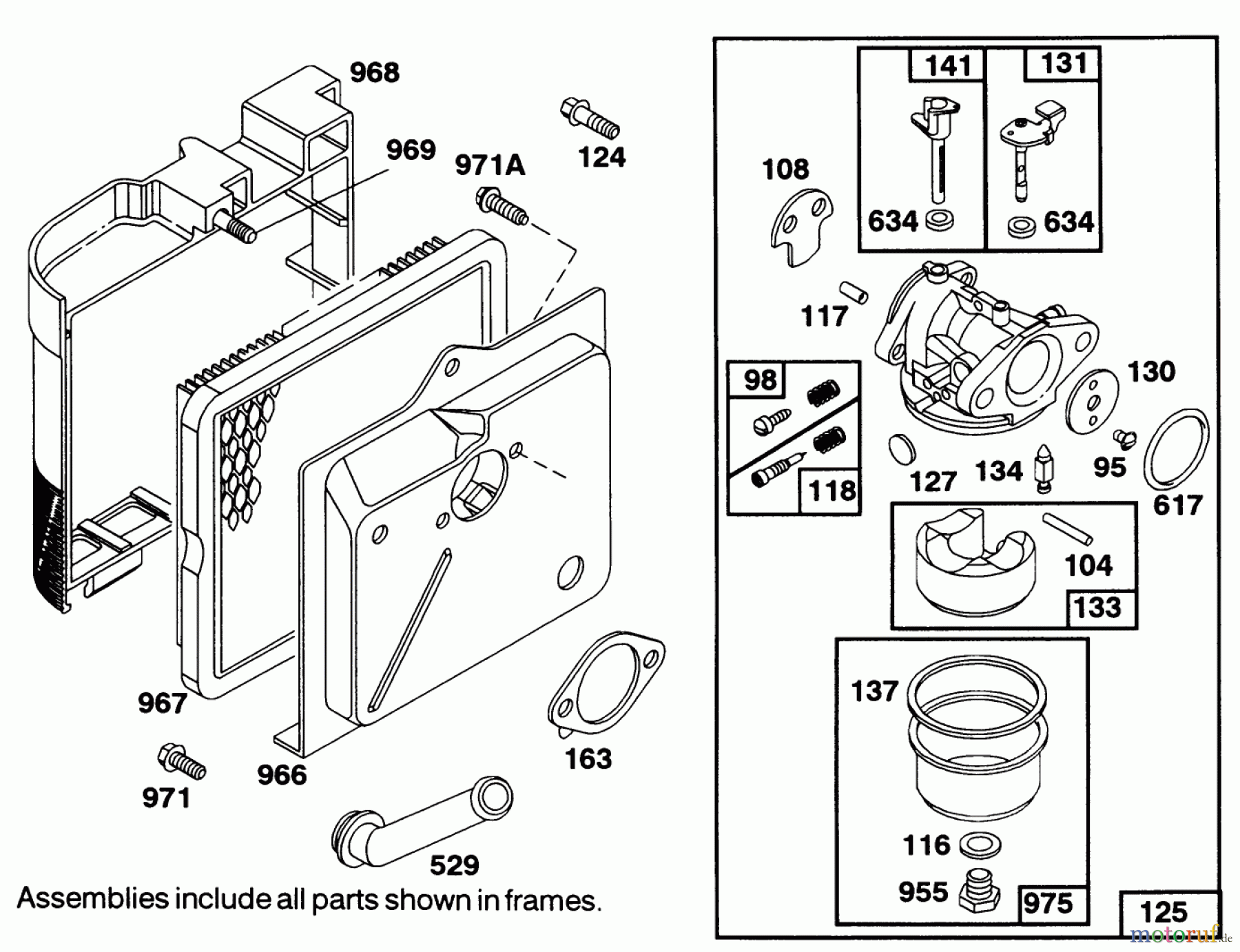 Toro Neu Mowers, Walk-Behind Seite 1 16404 - Toro Lawnmower, 1992 (2000001-2999999) ENGINE BRIGGS & STRATTON MODEL 122702-3171-01 #3